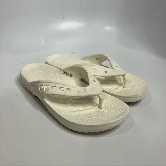 Crocs Baya ll flip flops white gibbet holes size 6 women’s