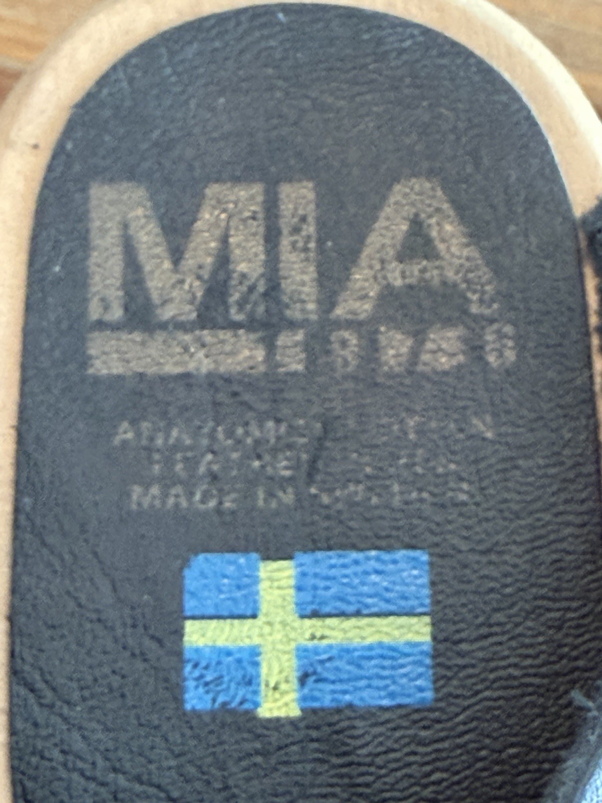 MIA Elsa Swedish Clogs Black Leather Wooden Platform Mules Womens 37 EU – 7 US