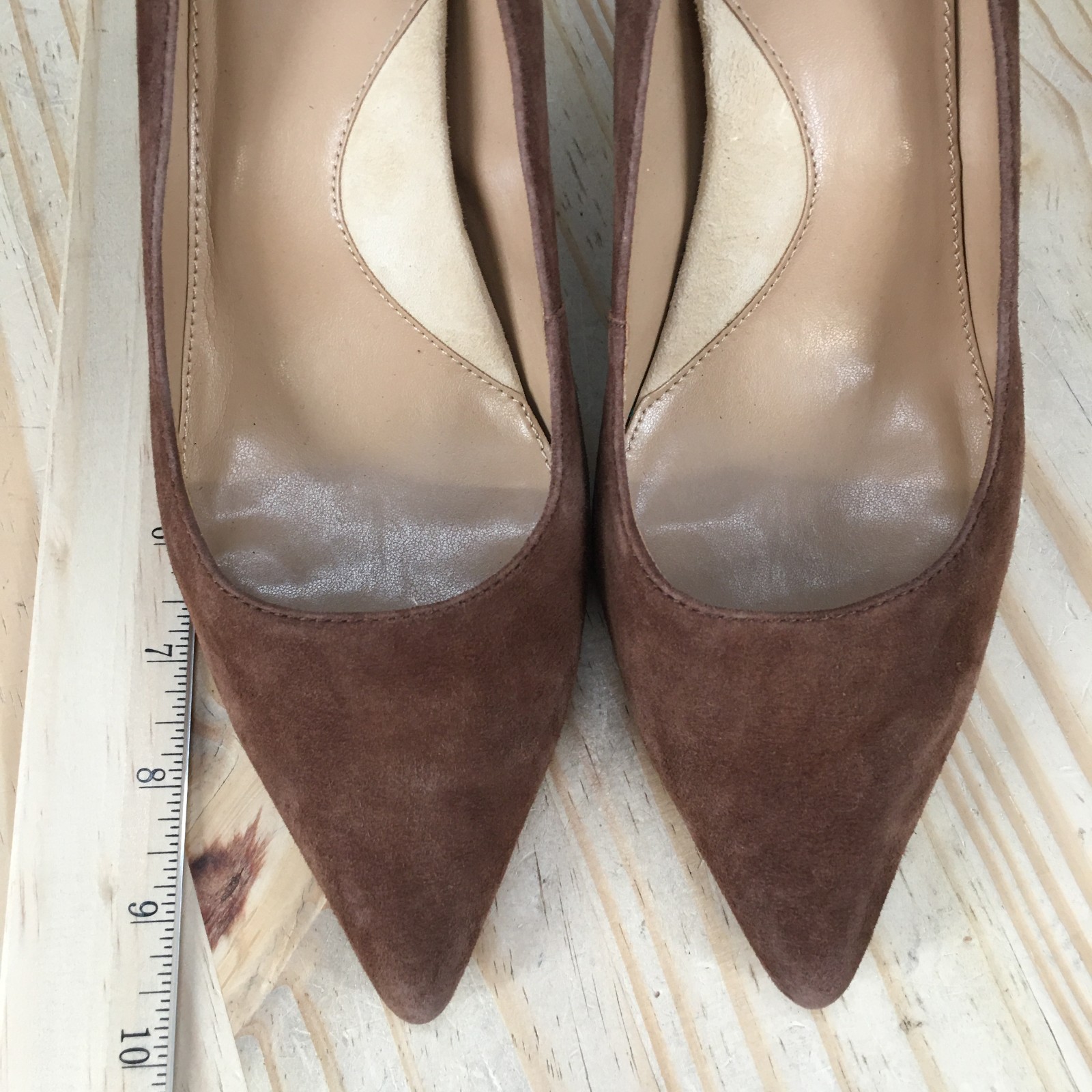 Banana Republic Heels Womens 8.5 M Pump Slip On Pointed Toe Stiletto Heels Brown