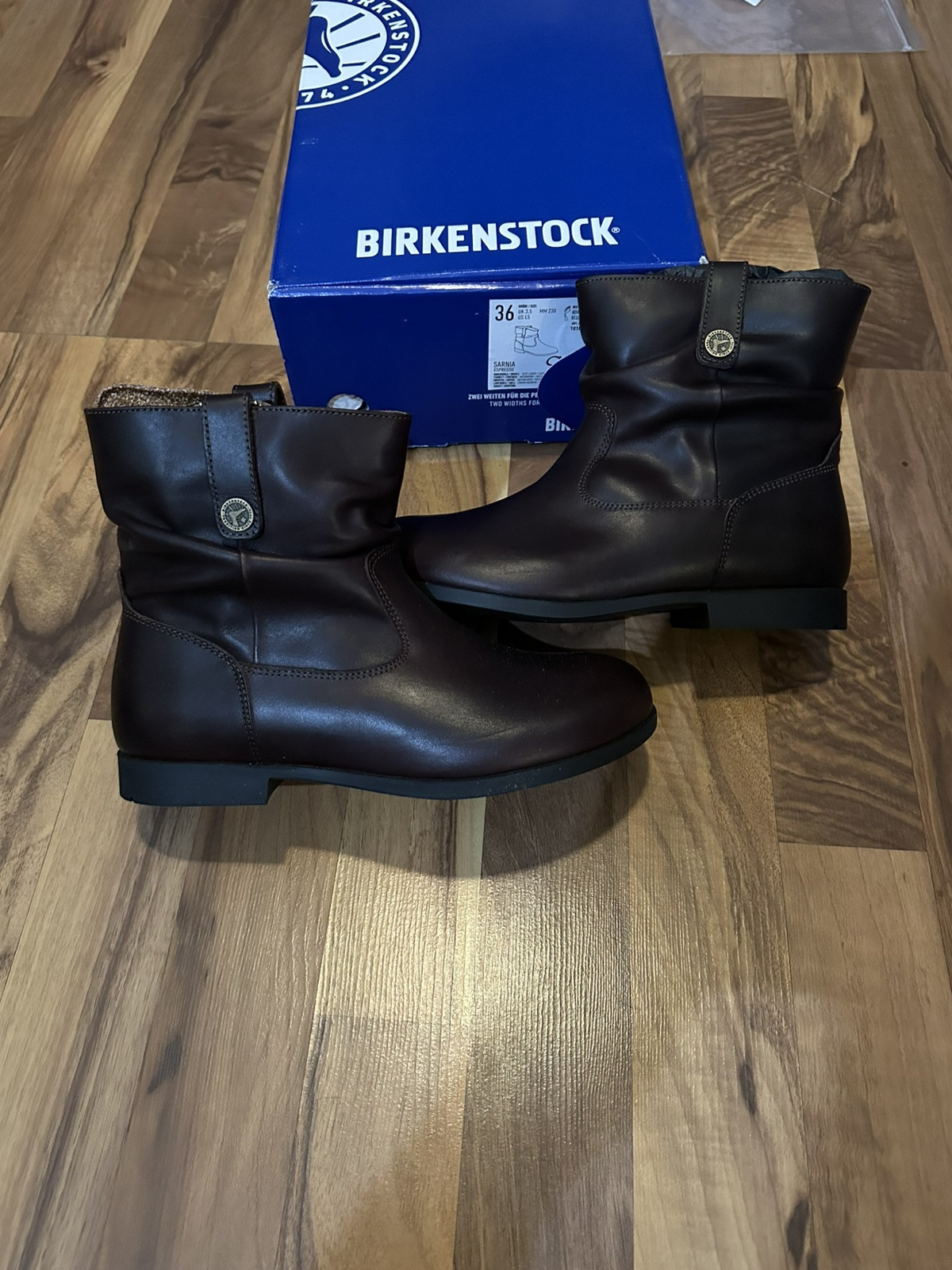 Birkenstock Women’s 36 ( US 5 ) Expresso Brown Mid Sarina Boots Regular Fit NIB