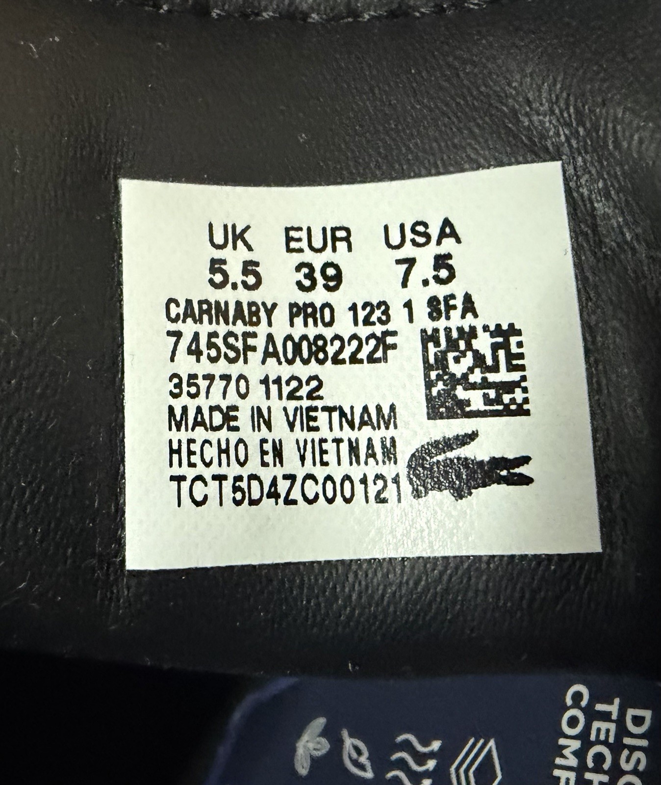 Lacoste Women’s Carnaby Evo Black Sneakers – US Size 7.5Casual Shoes Lacost Logo