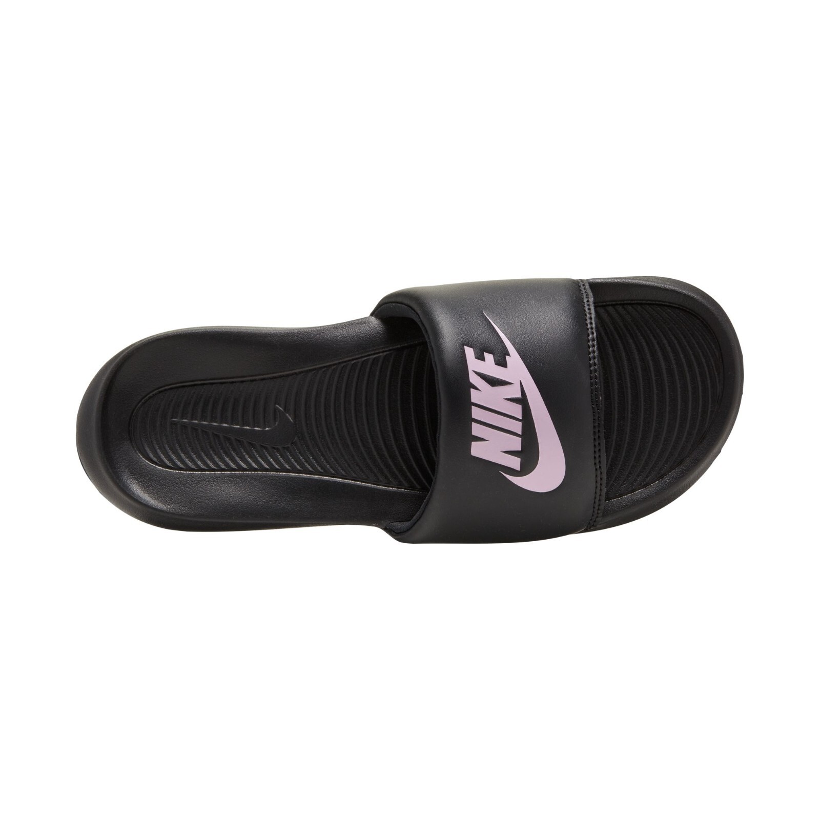 Nike VICTORI ONE Women’s Black Pink Logo CN9677-002 Basic Active Slides