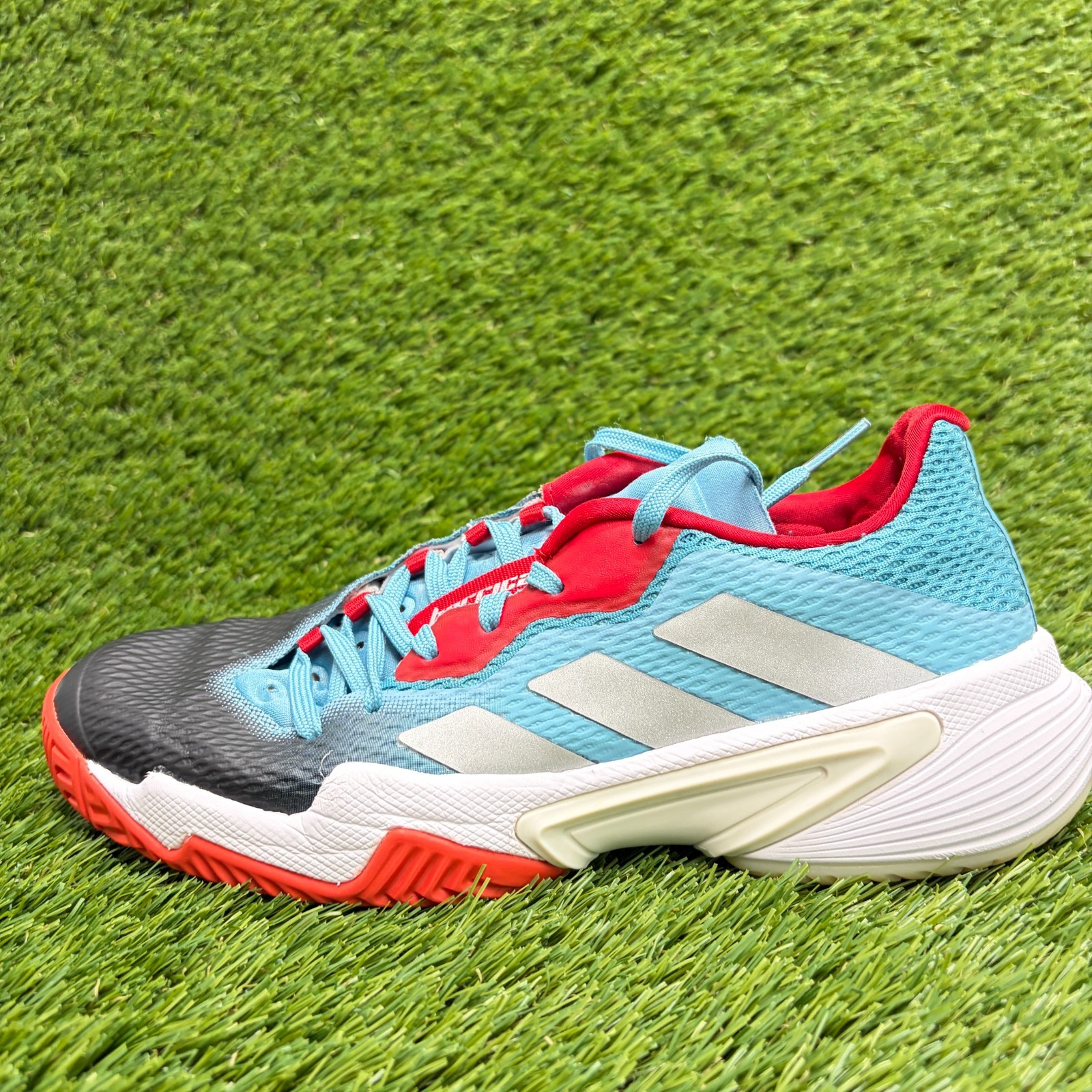 Adidas Barricade Womens Size 6.5 Blue Red White Tennis Pickleball Shoes Sneakers