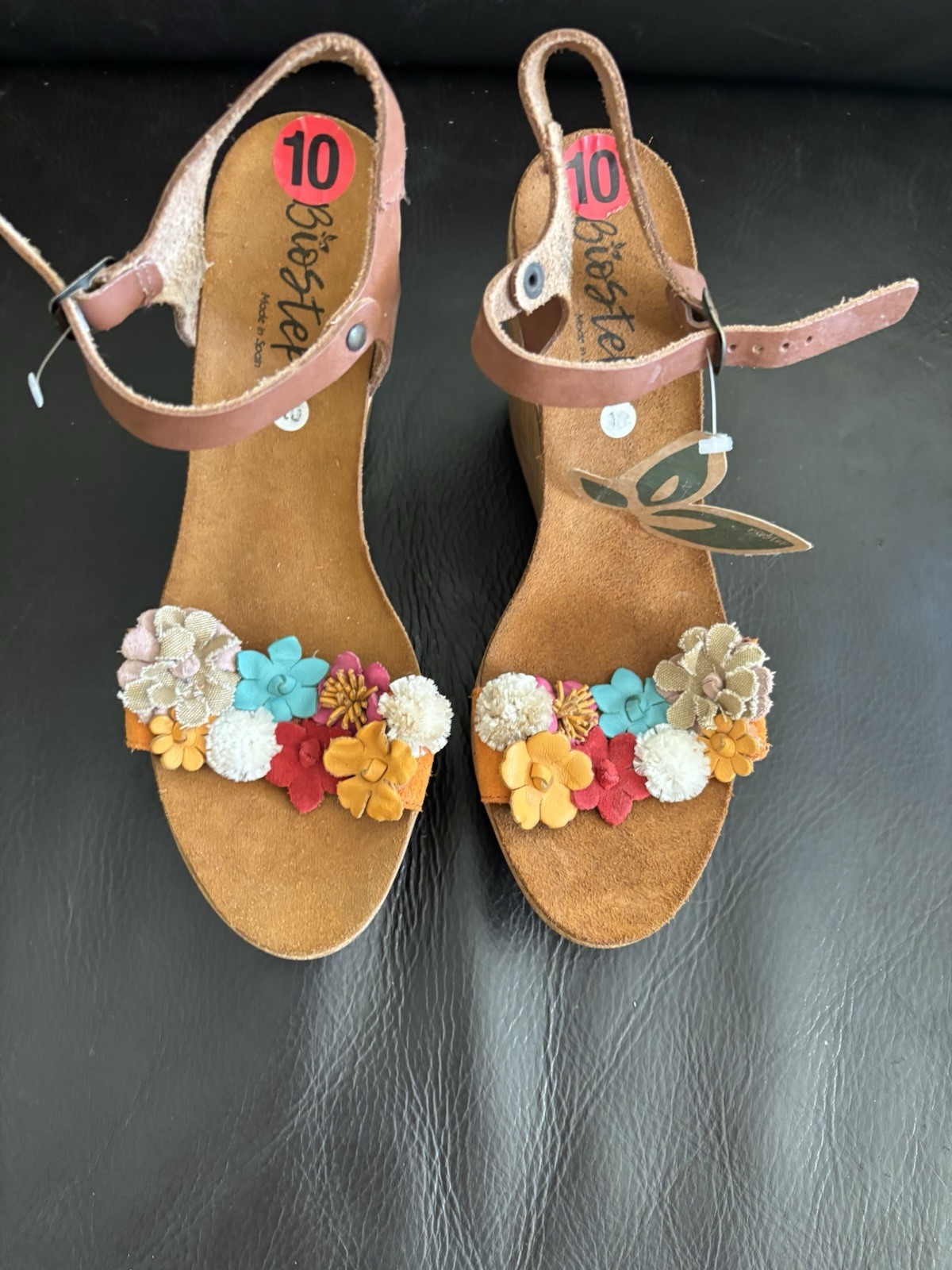 Biostep Wedge Heel Sandals. Made In Spain. Size 10.
