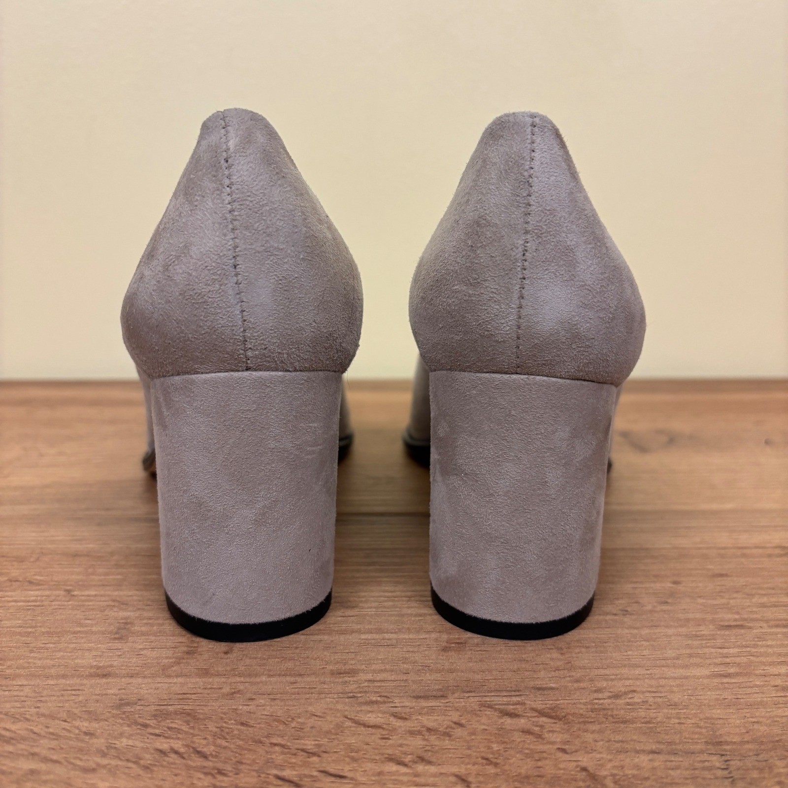 AMALFI Lavinia Block Heel Pump In Nocciola Cashmere Gray Women Size 8.5 Cocktail