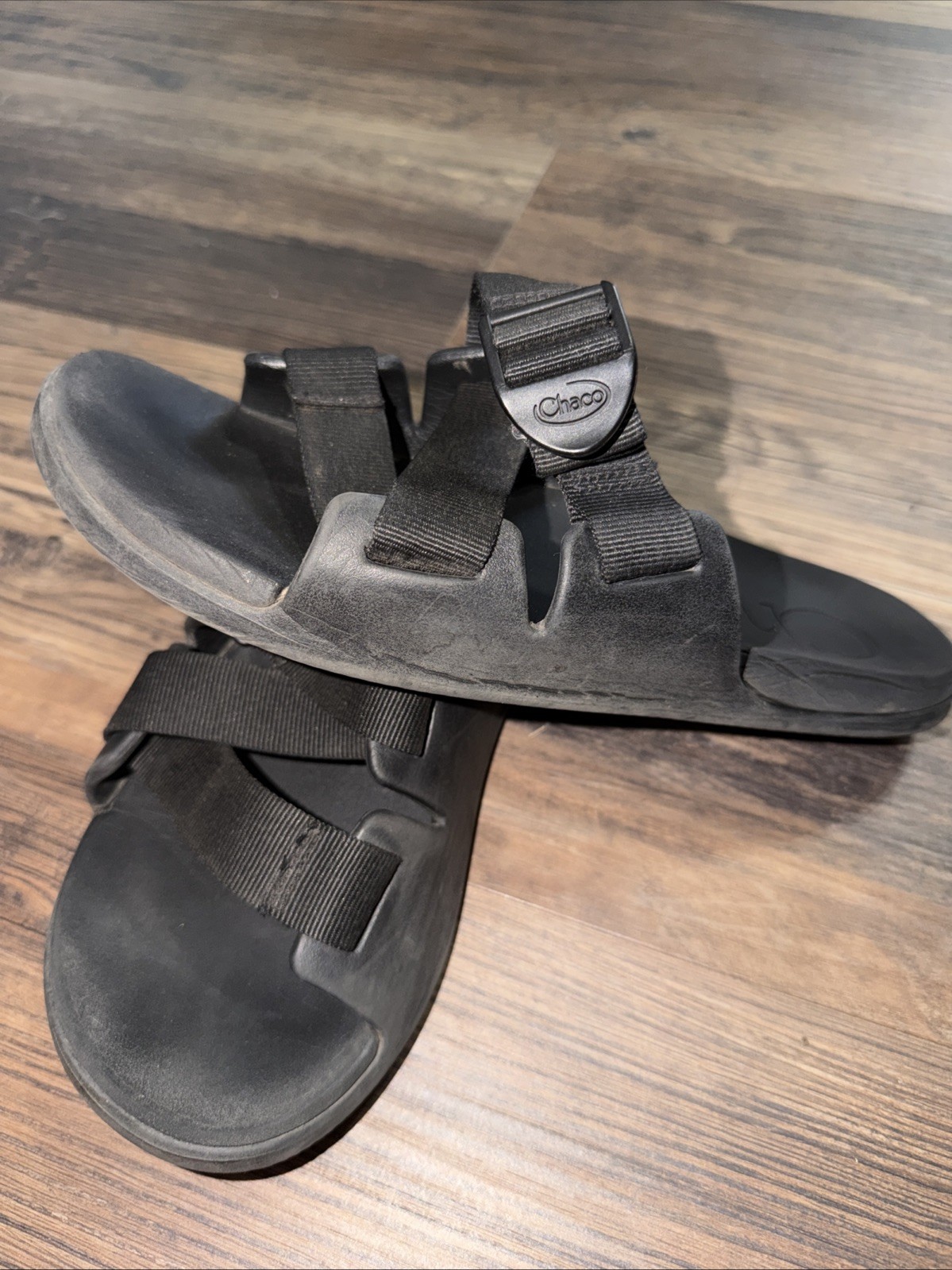 CHACO WOMENS CHILLOS SLIDE SANDALS BLACK SIZE 10