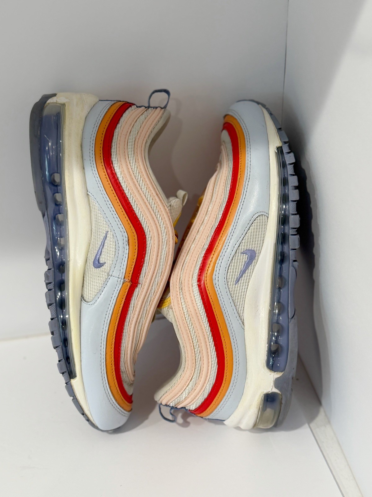 NIKE AIR MAX 97 GREY-THISTLE SZ 8 WOMENS Sneakers Shoes Running Walking Trendy