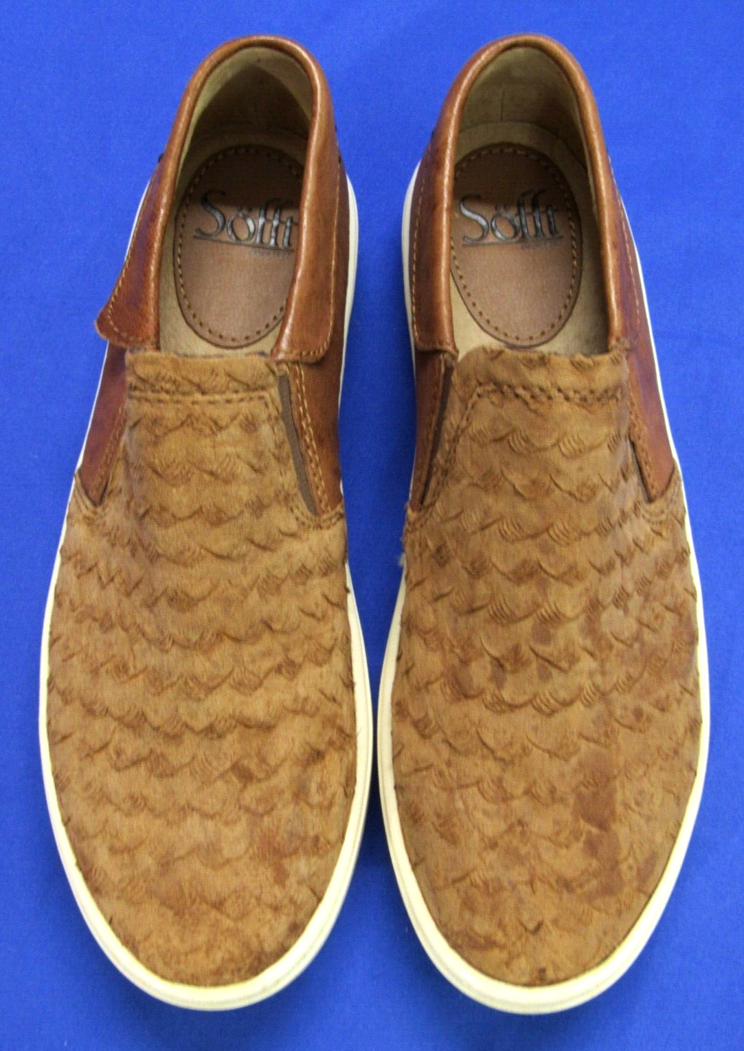 SOFFT Somers III BROWN Exotic Print Leather SLIP-ON Comfort Fashion Sneakers 6M
