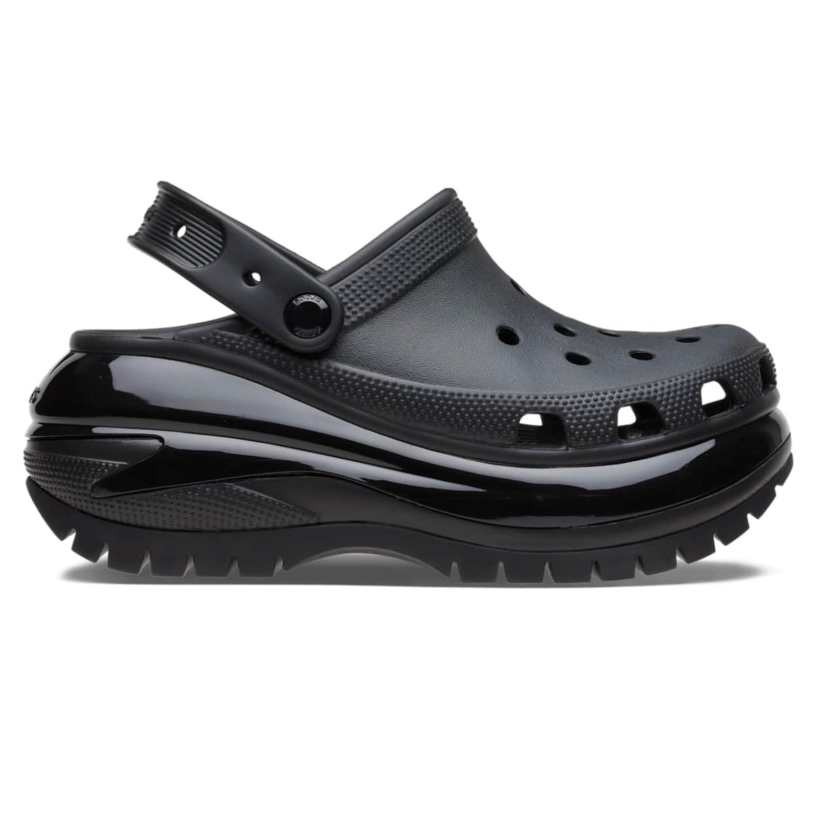 Crocs Classic Mega Crush Clogs Womens 7 Mens 5 Black Platform Comfort Shoes New