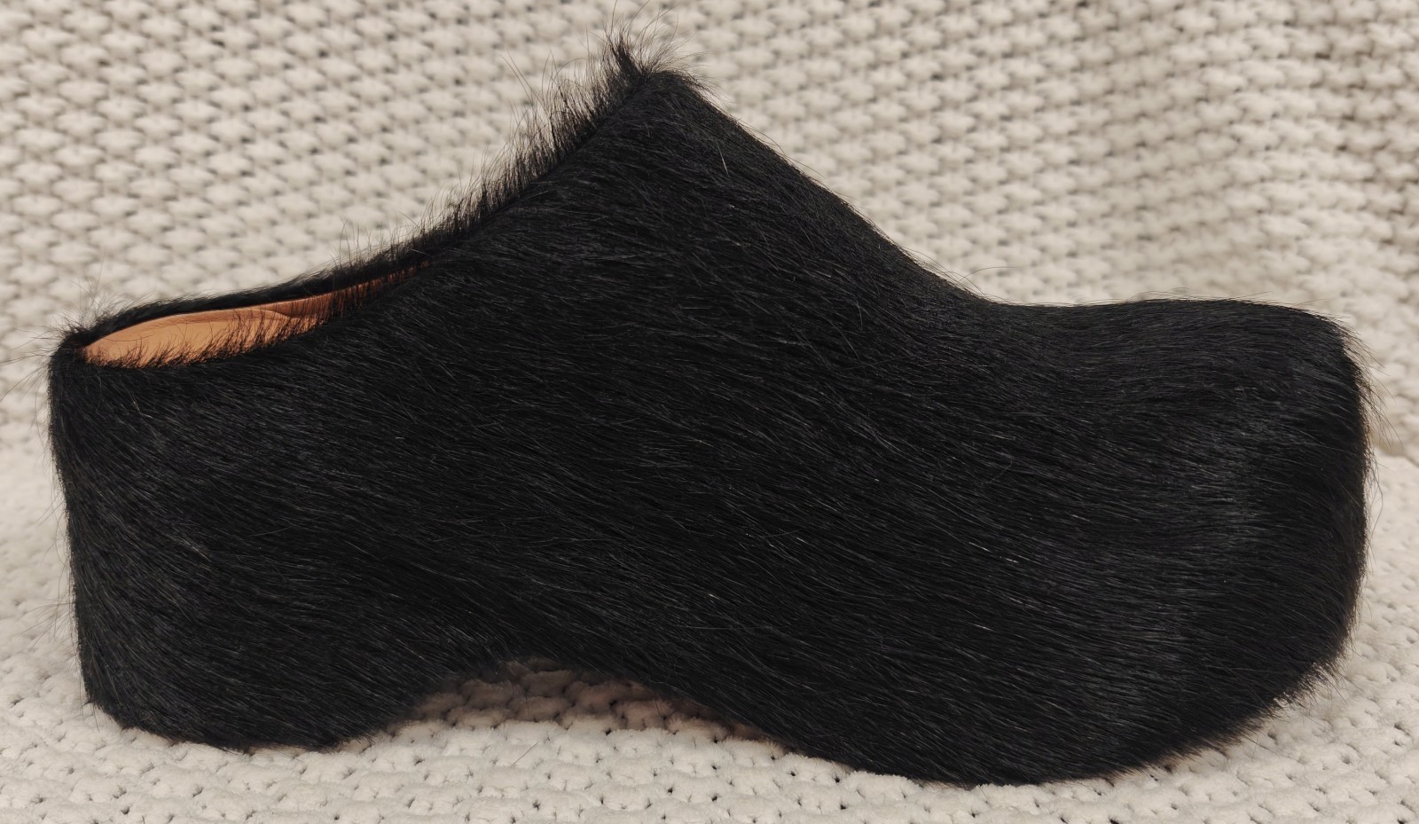 Marni Women’s Black Italian Calf Hair Sabot Slip-On Platform Mule Clog Sz 40