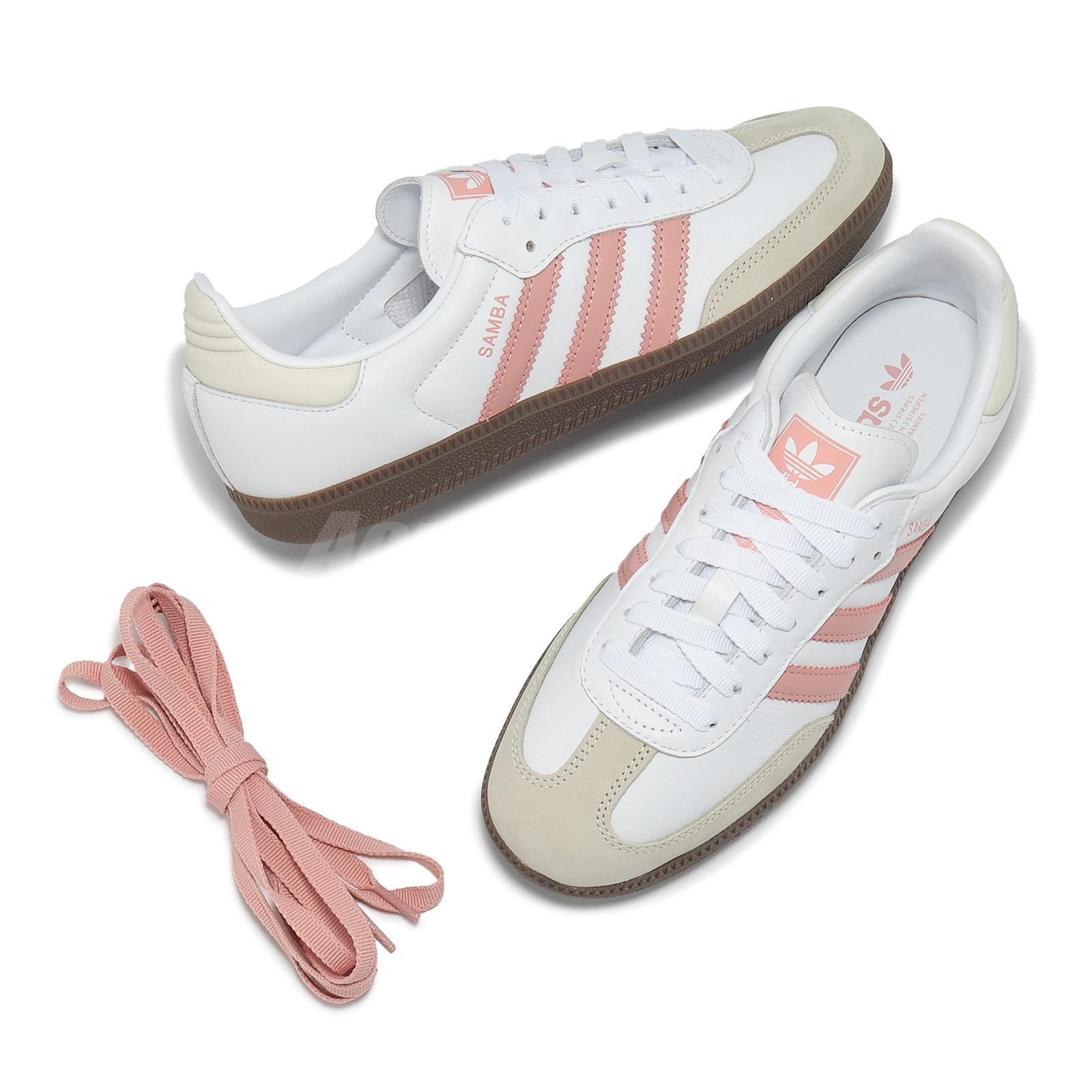 adidas Originals Samba OG W White Pink Women Casual Lifestyle Shoes JI2677