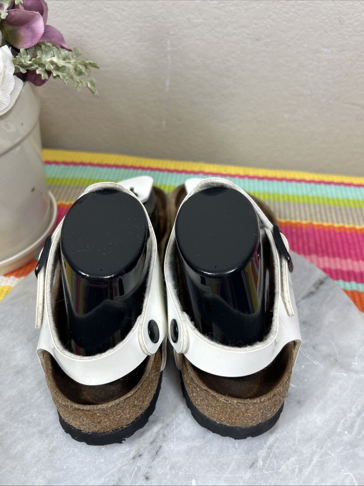 Birkenstock Gizeh White Kairo Thong T Straps Sandals Women’s Size EU 39 US 8/8.5