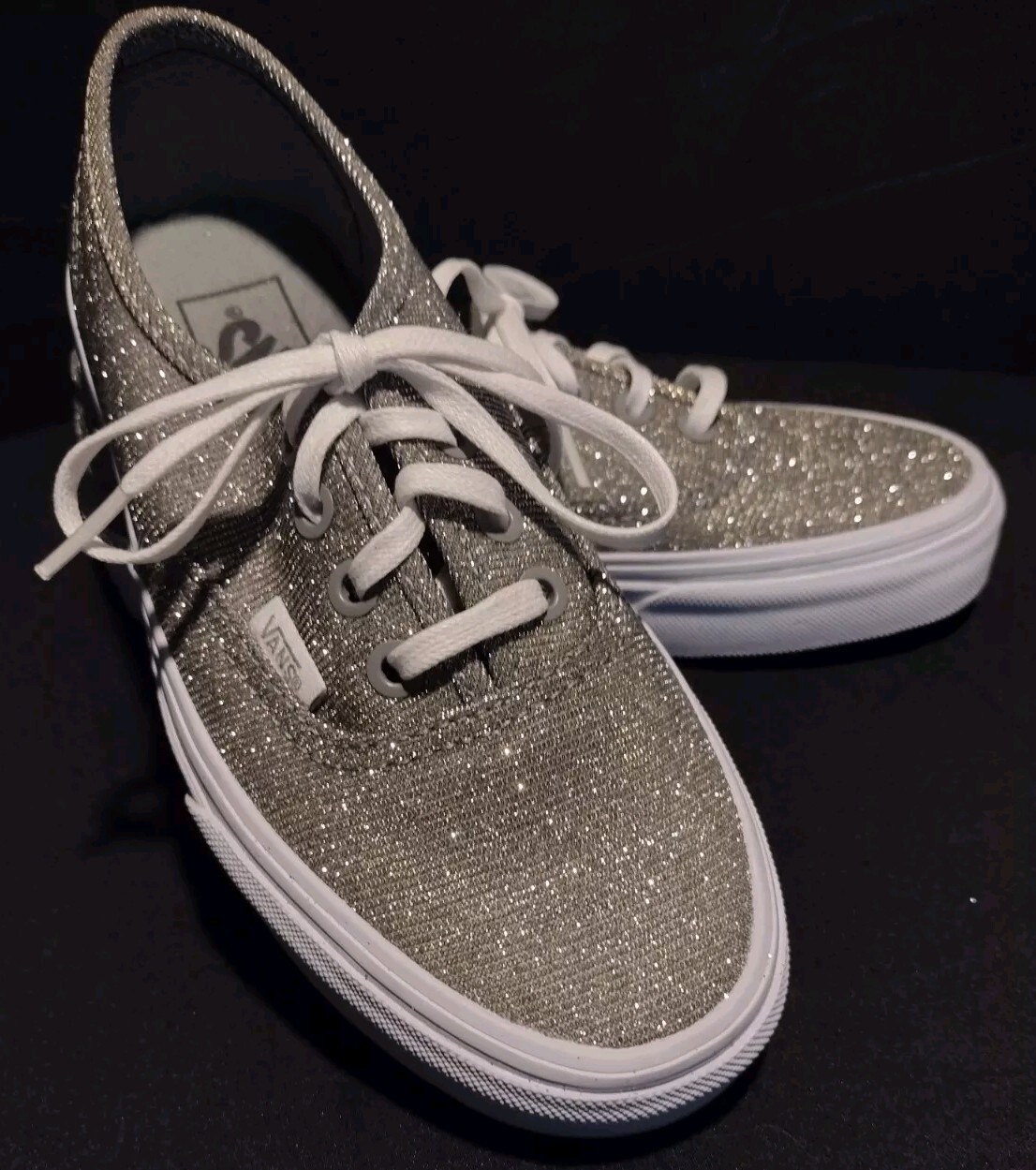 Vans New Gold Silver Glitter Sneakers Women’s Sz 5 Men’s Sz 3.5 Y2k