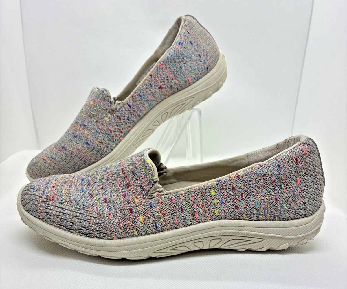 Skechers Slip on Casual Comfort Raggae Fest Wicker Sz 6 Beach Weekend Travel