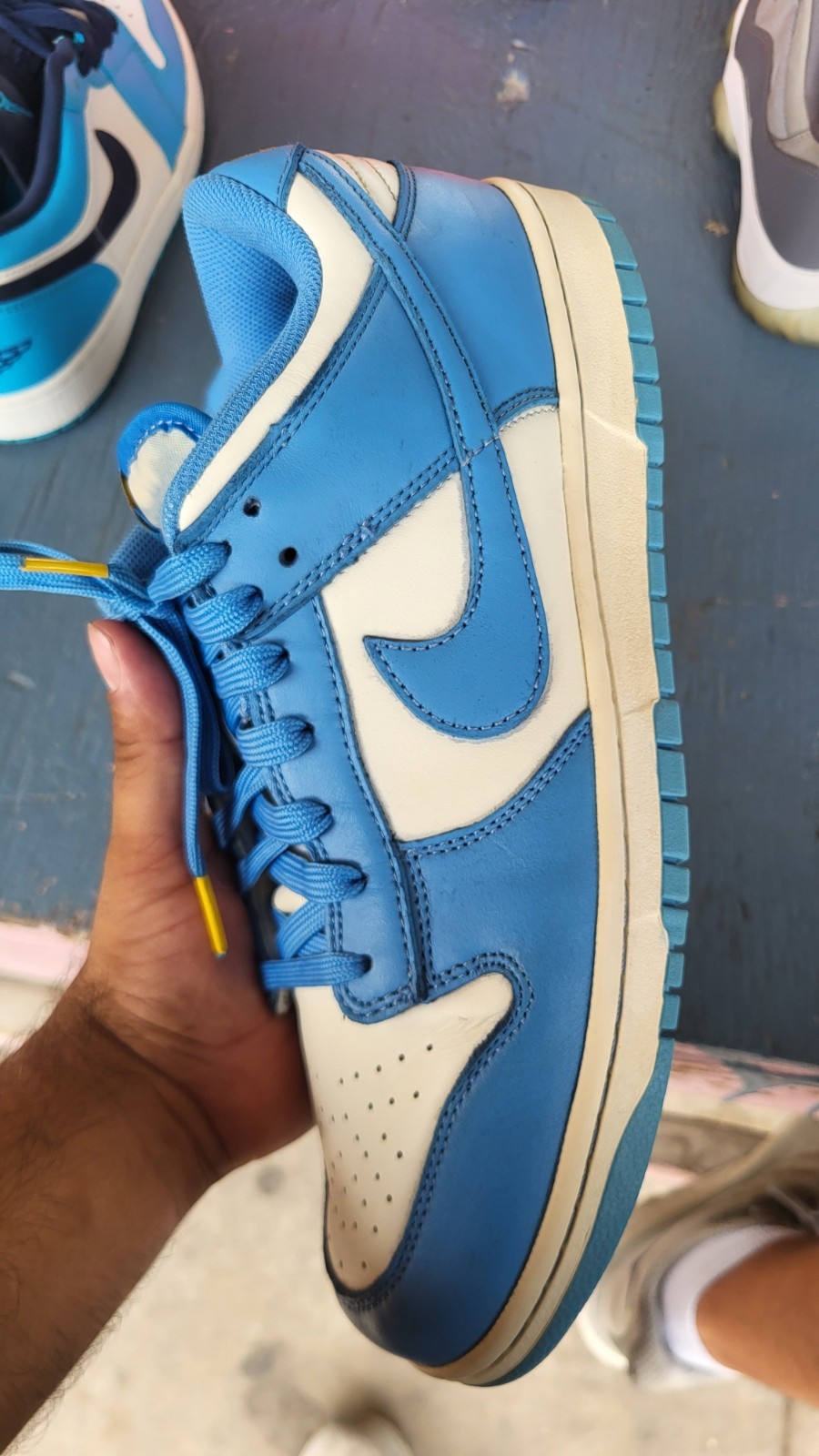 Nike Dunk Low Coast DD1503-100 Blue White Colorblock Leather Low Top Sneaker
