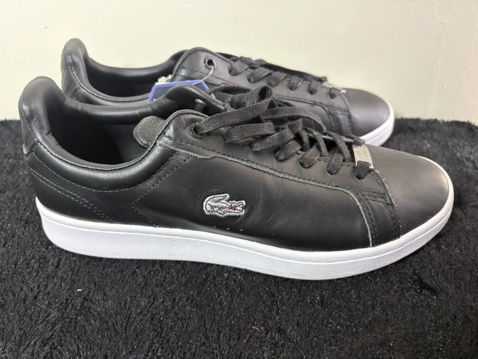 Lacoste Women’s Carnaby Evo Black Sneakers – US Size 7.5Casual Shoes Lacost Logo