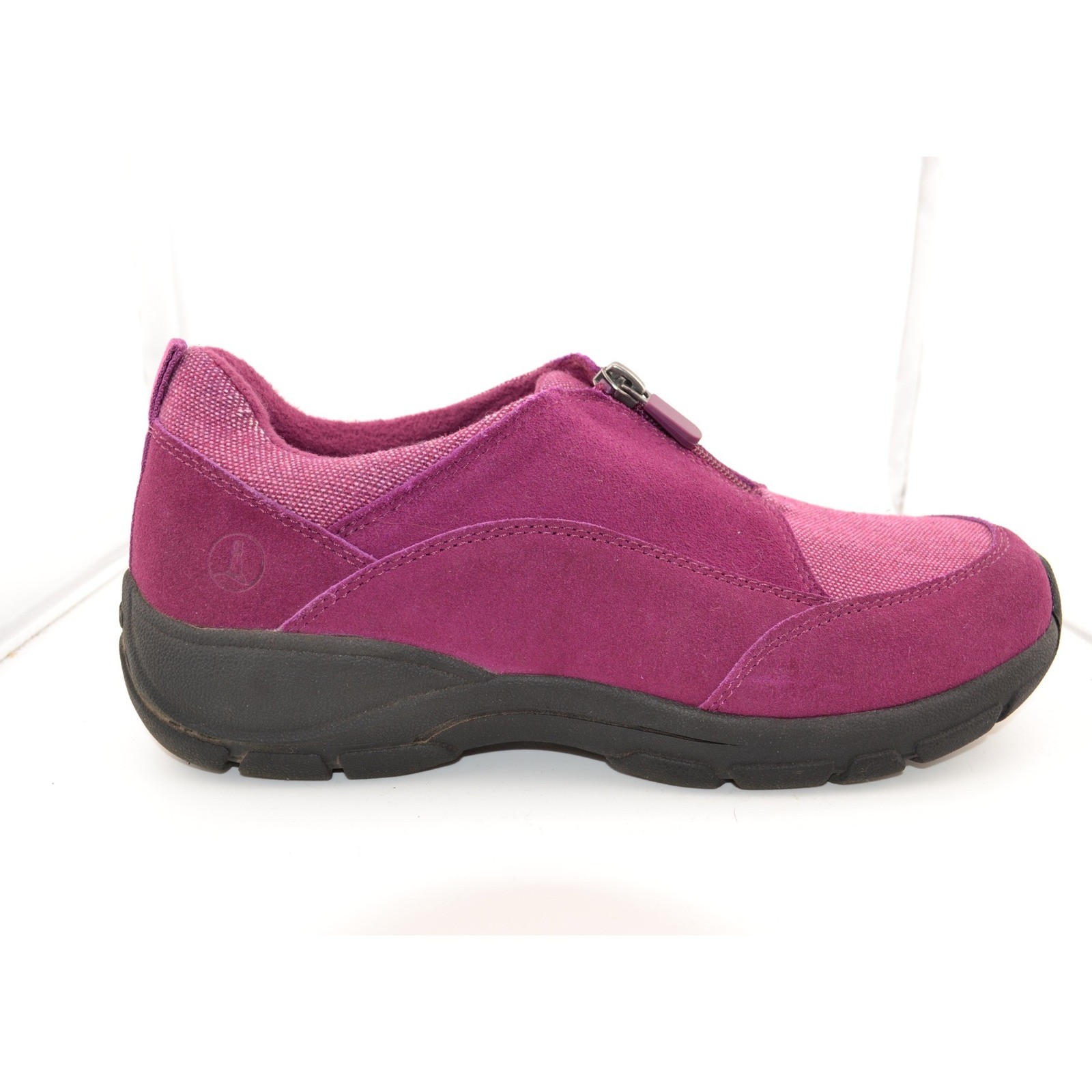 Lands’ End Women’s Purple Slip On Casual Comfort Shoes Size 9B Suede & Textile