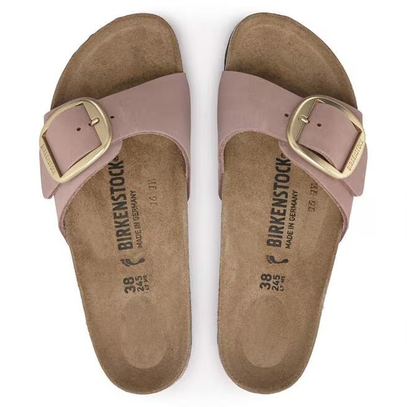 Birkenstock Madrid Big Buckle Nubuck Leather Old Rose Women’s Sandals Narrow Siz