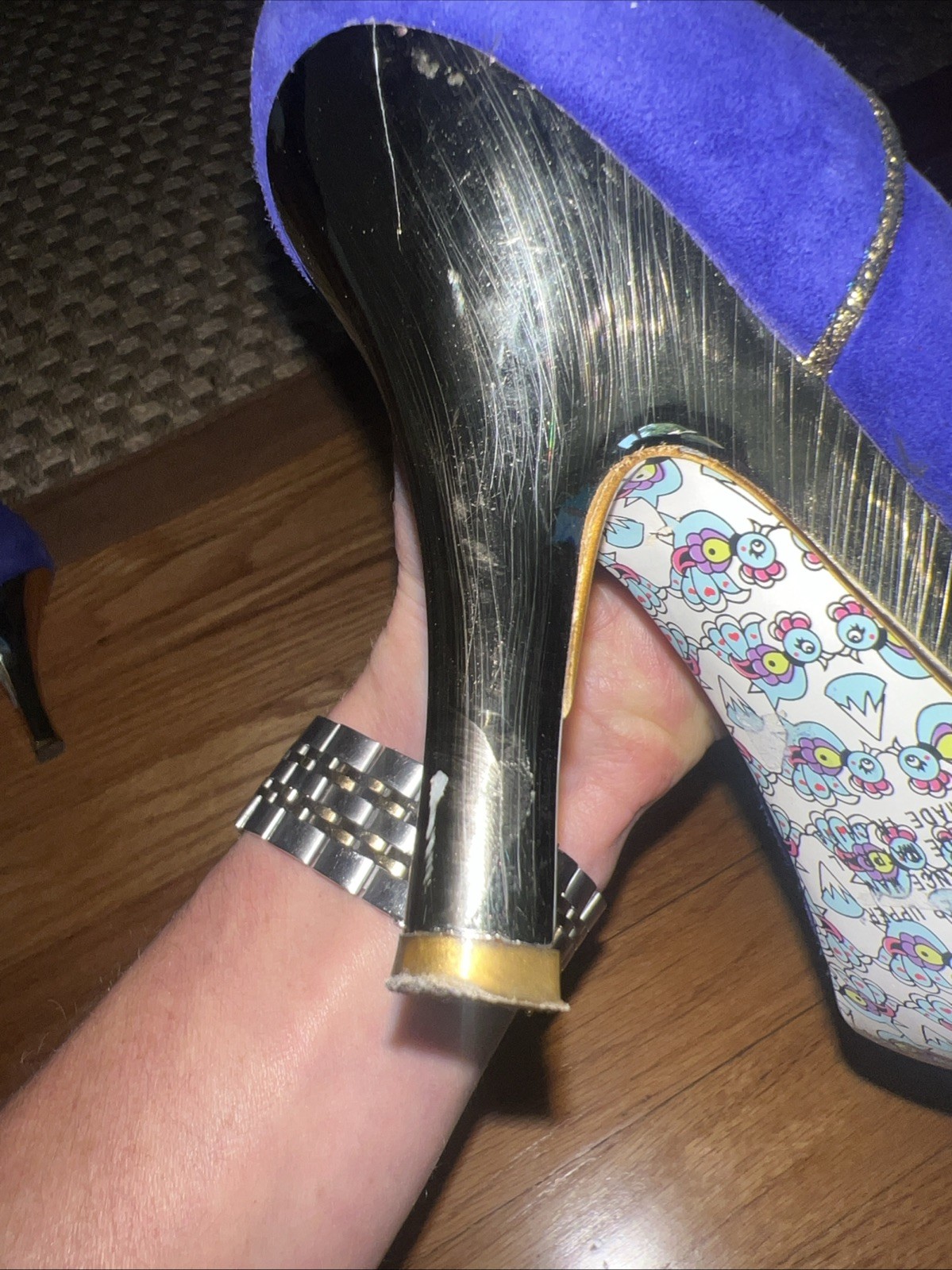 Irregular Choice Rainbow Blue 3.75” Heel Shoes Size 39 ( Size 8 USA)