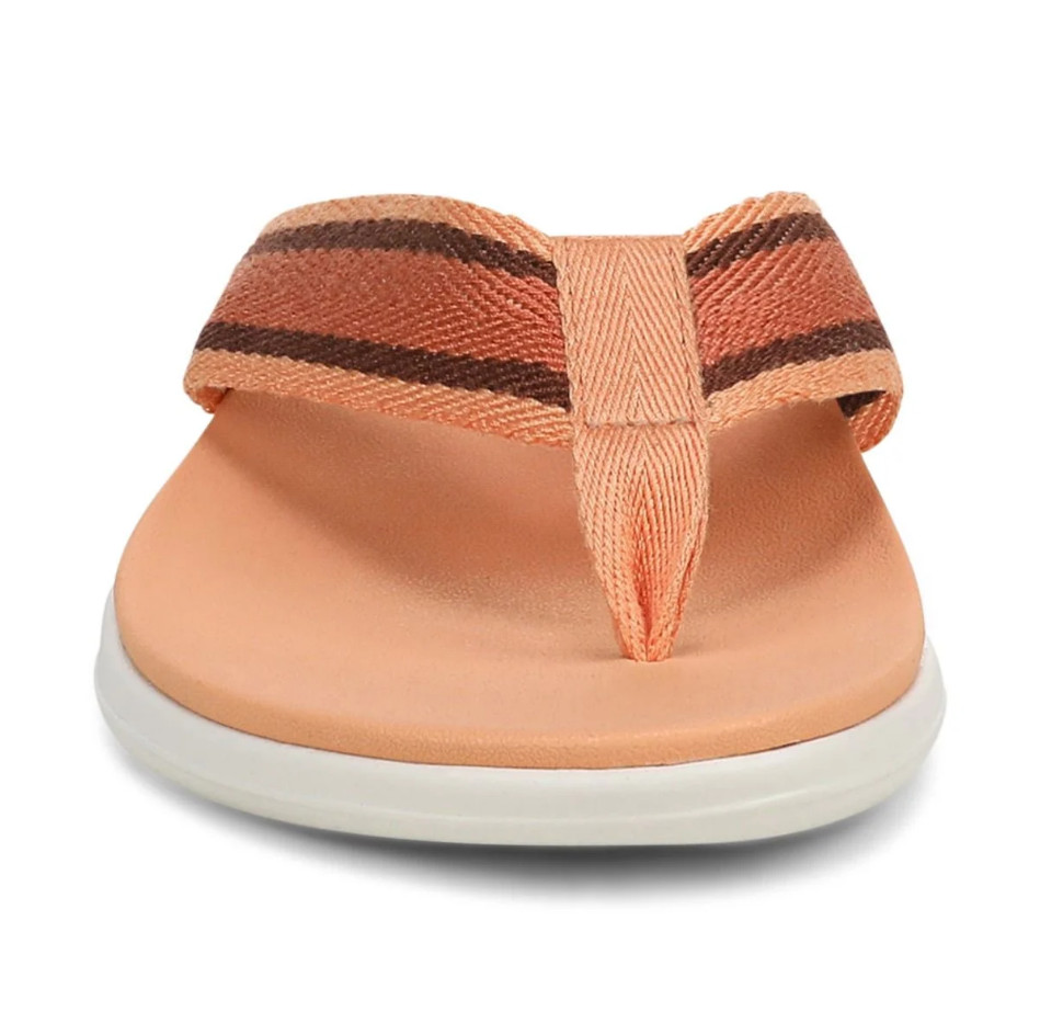 Vionic Bella Braid Toe Post Sandal, Shell Coral Multi Color, New, Freeship