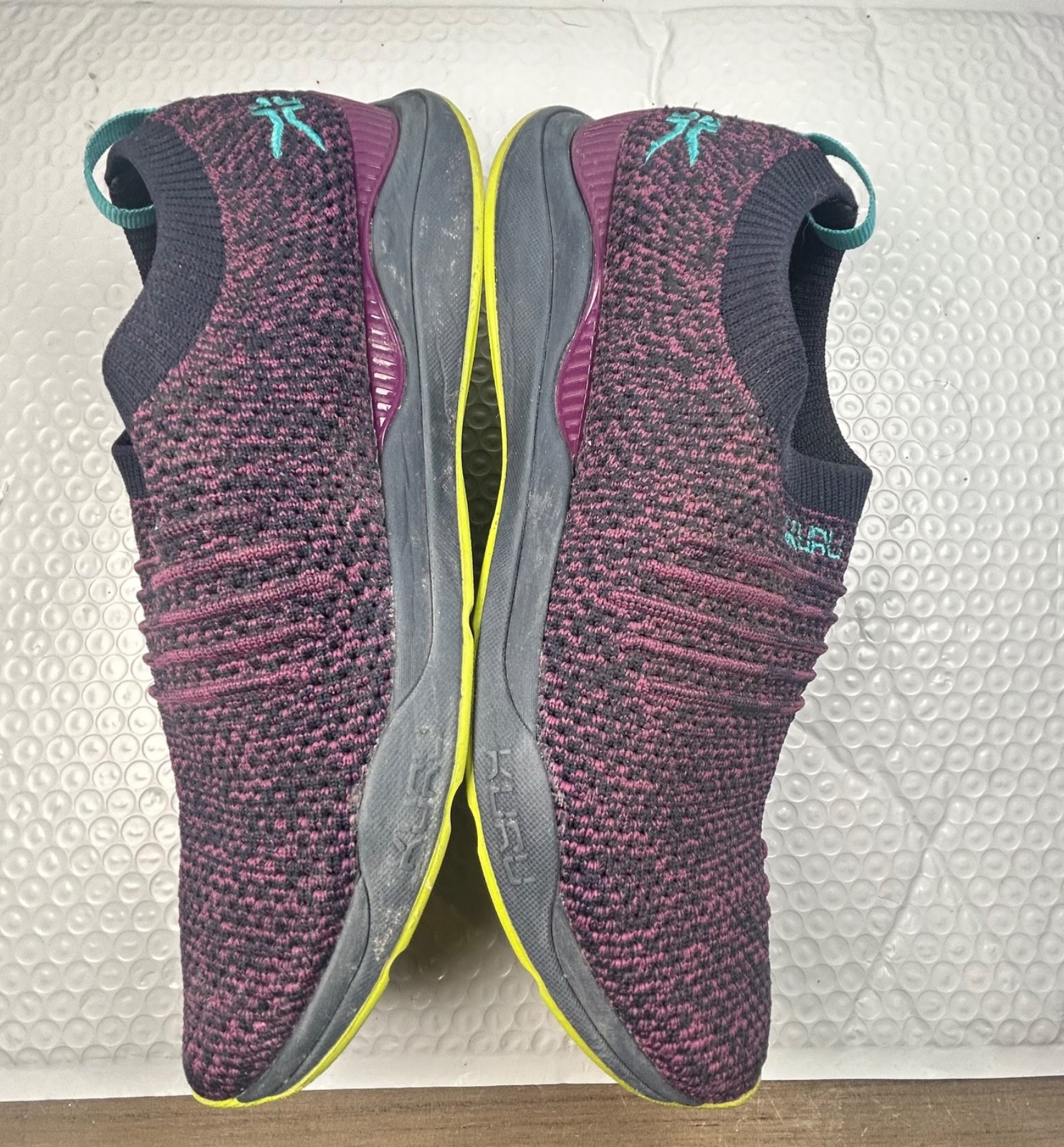 KURU Stride Slip-on Sneakers Women’s Size 8.5 Purple Mesh Knit Teal Shoes