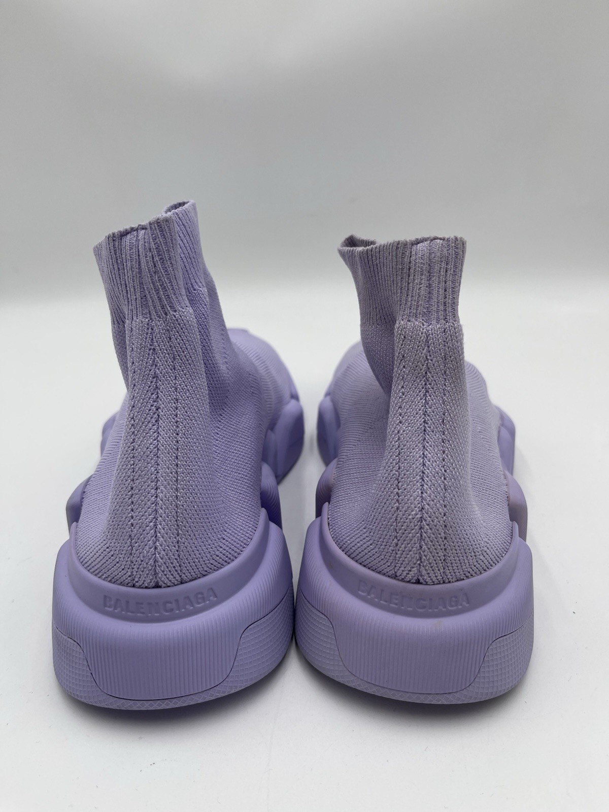 Women’s Balenciaga Speed 2.0 sock sneakers in lilac stretch-knit Size 9