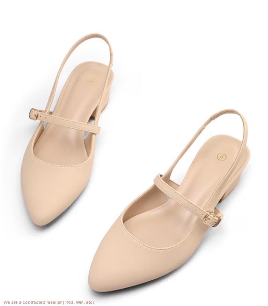 PENNYSUE Women’s Pointed Toe Kitten Heel Nude Color Size 8.5 *SEE DEAL!!!*