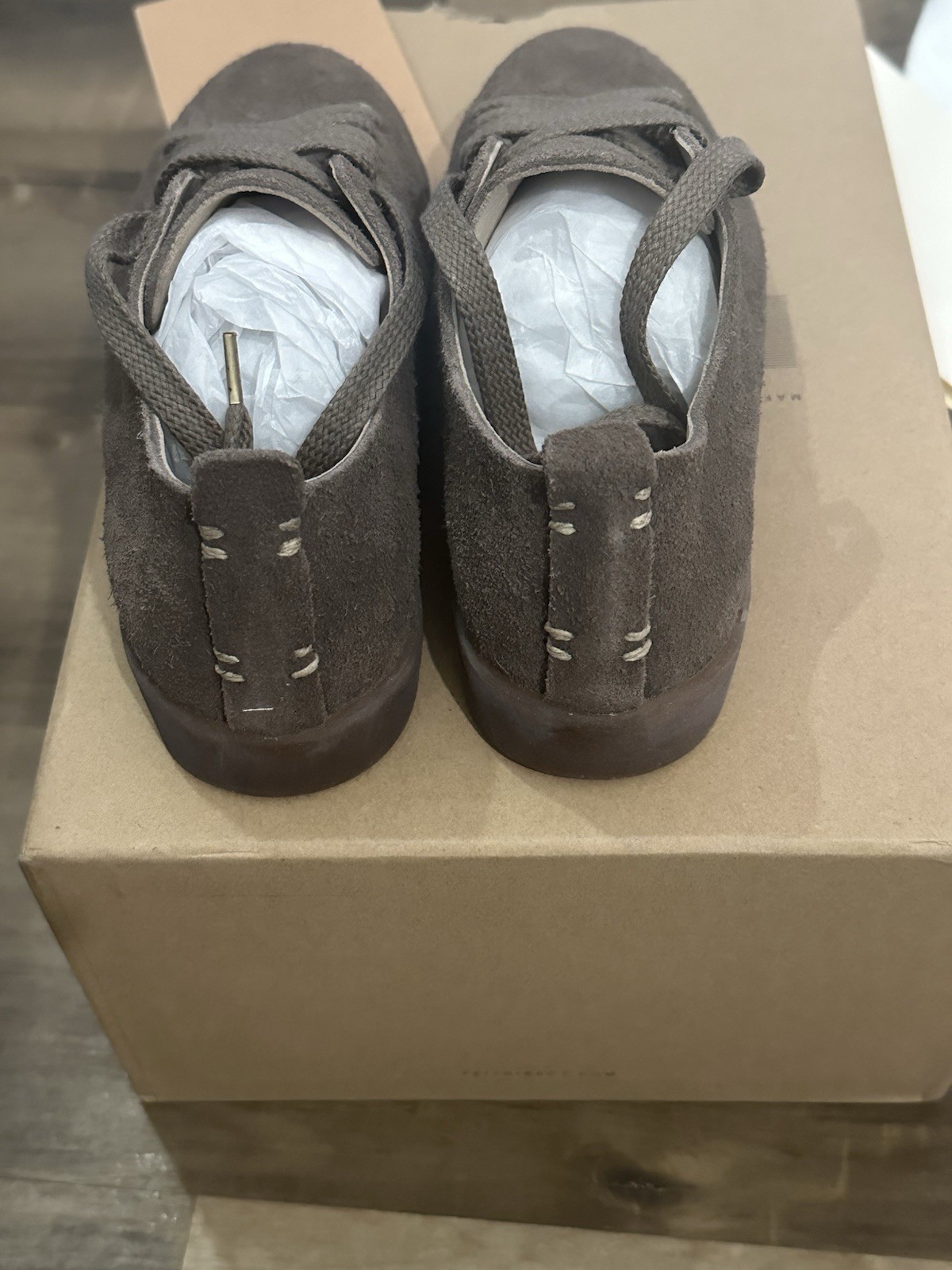 Feit Latex Low Suede Brown Sneakers Sz 35 US Women’s 5 Made In Italy NIB