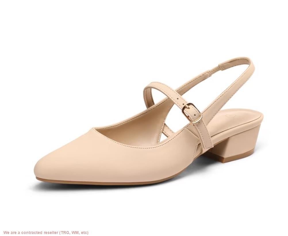 PENNYSUE Women’s Pointed Toe Kitten Heel Nude Color Size 8.5 *SEE DEAL!!!*
