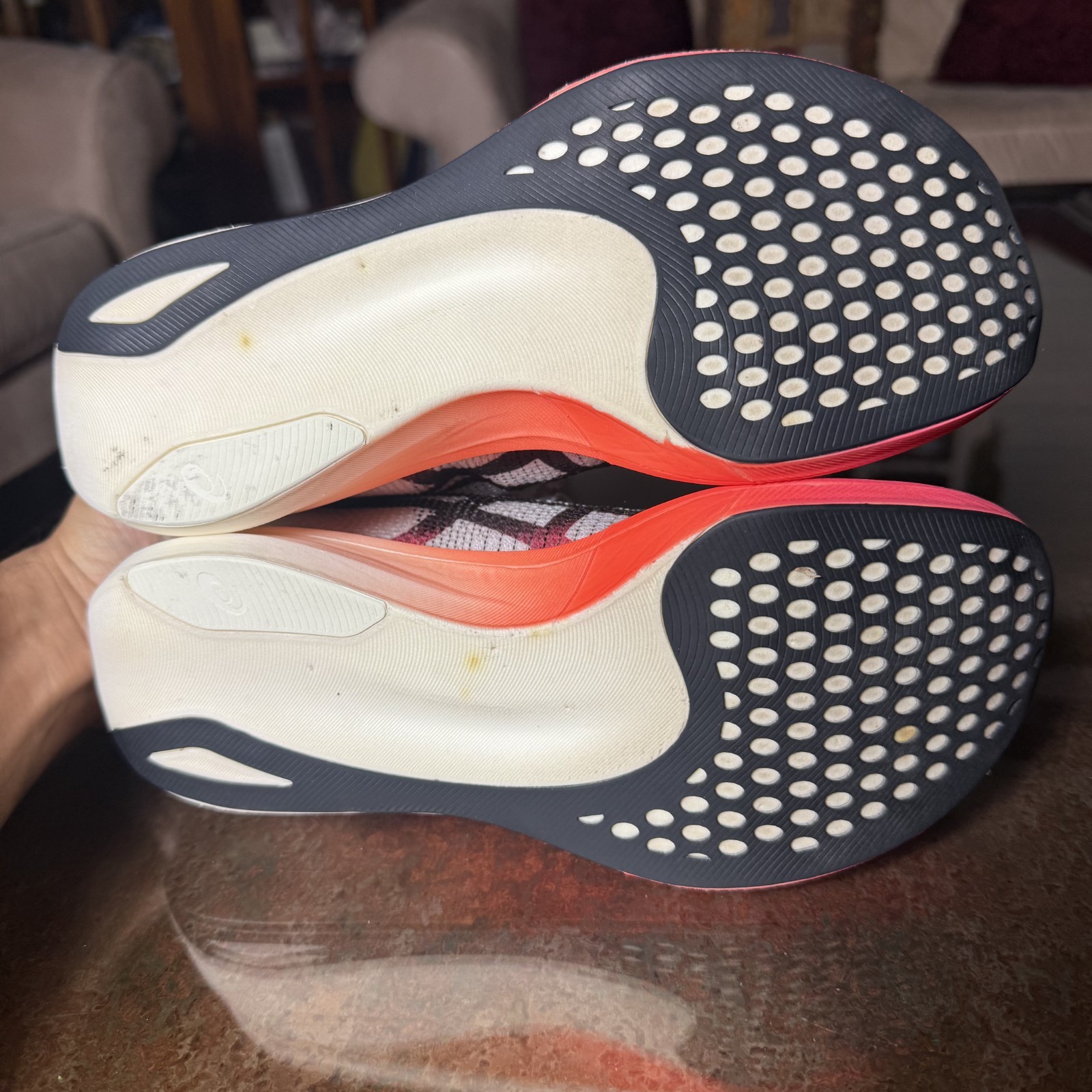 ASICS Metaspeed Edge Paris Women’s Sz 8 White Orange Carbon Plated Running Shoes