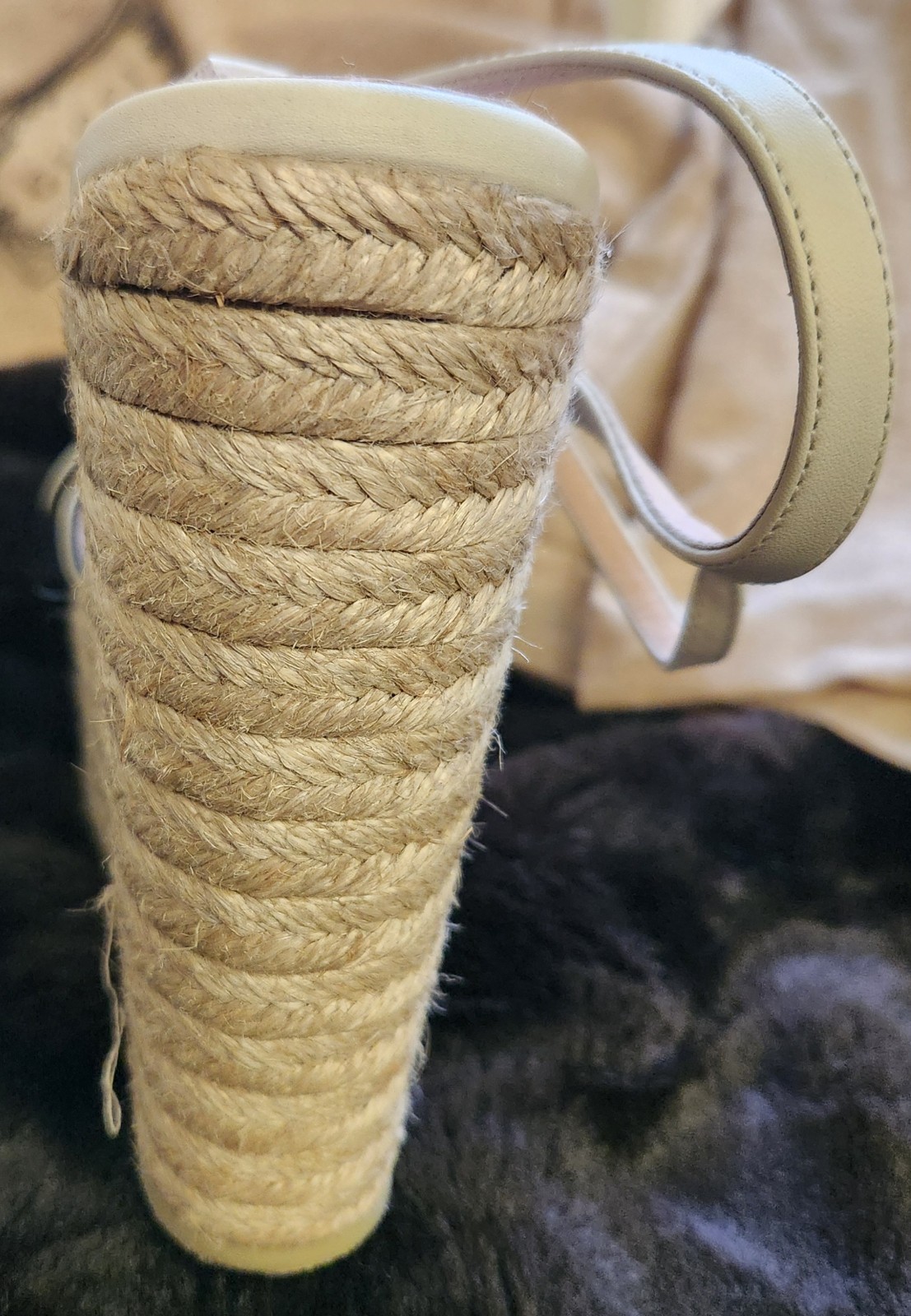2017 Gucci GG Marmont Espadrille Wedge Mystic White W/Dust Bags + OG Box