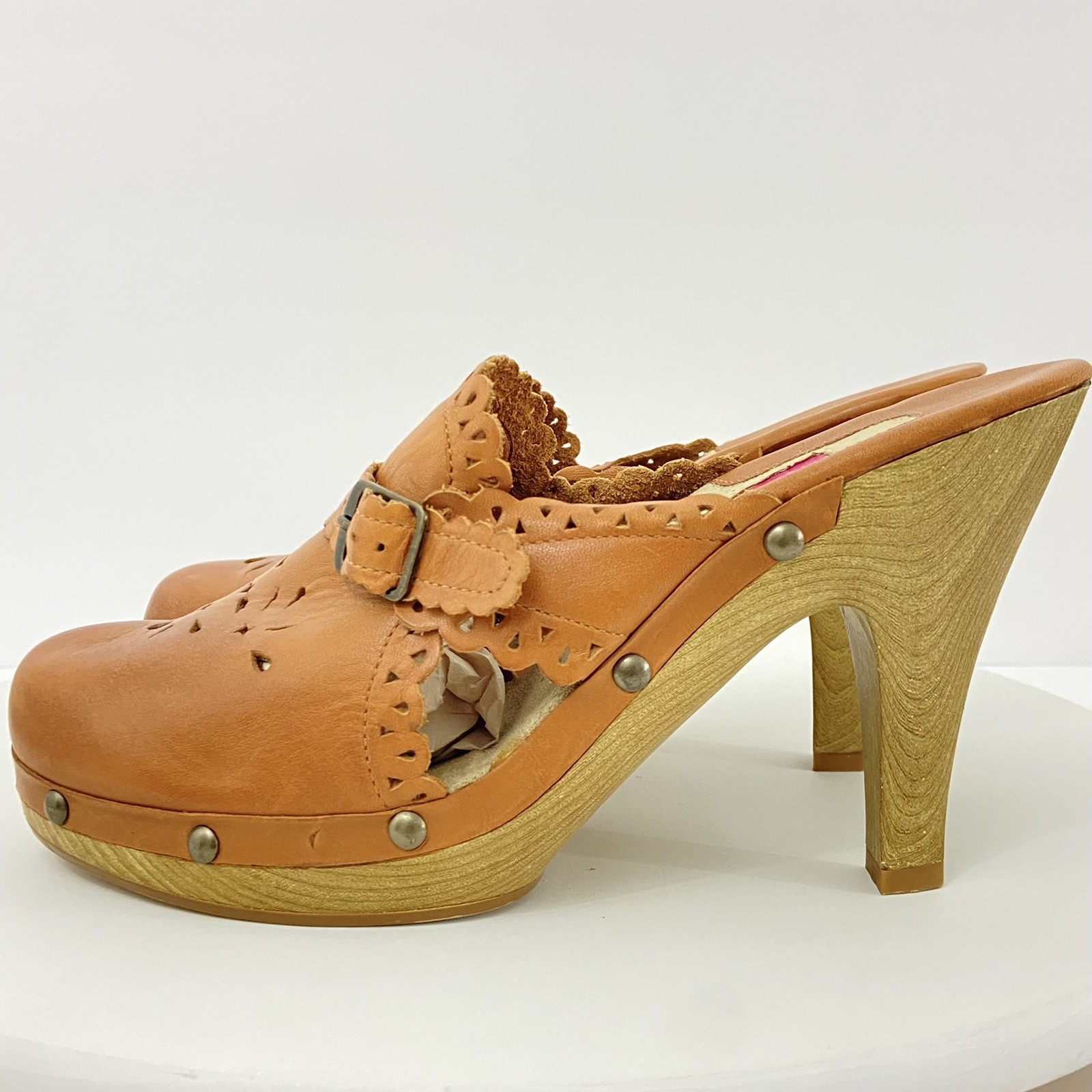 Isaac Mizrahi for Target Blondie Women’s Size 8 Tan Mules Heels