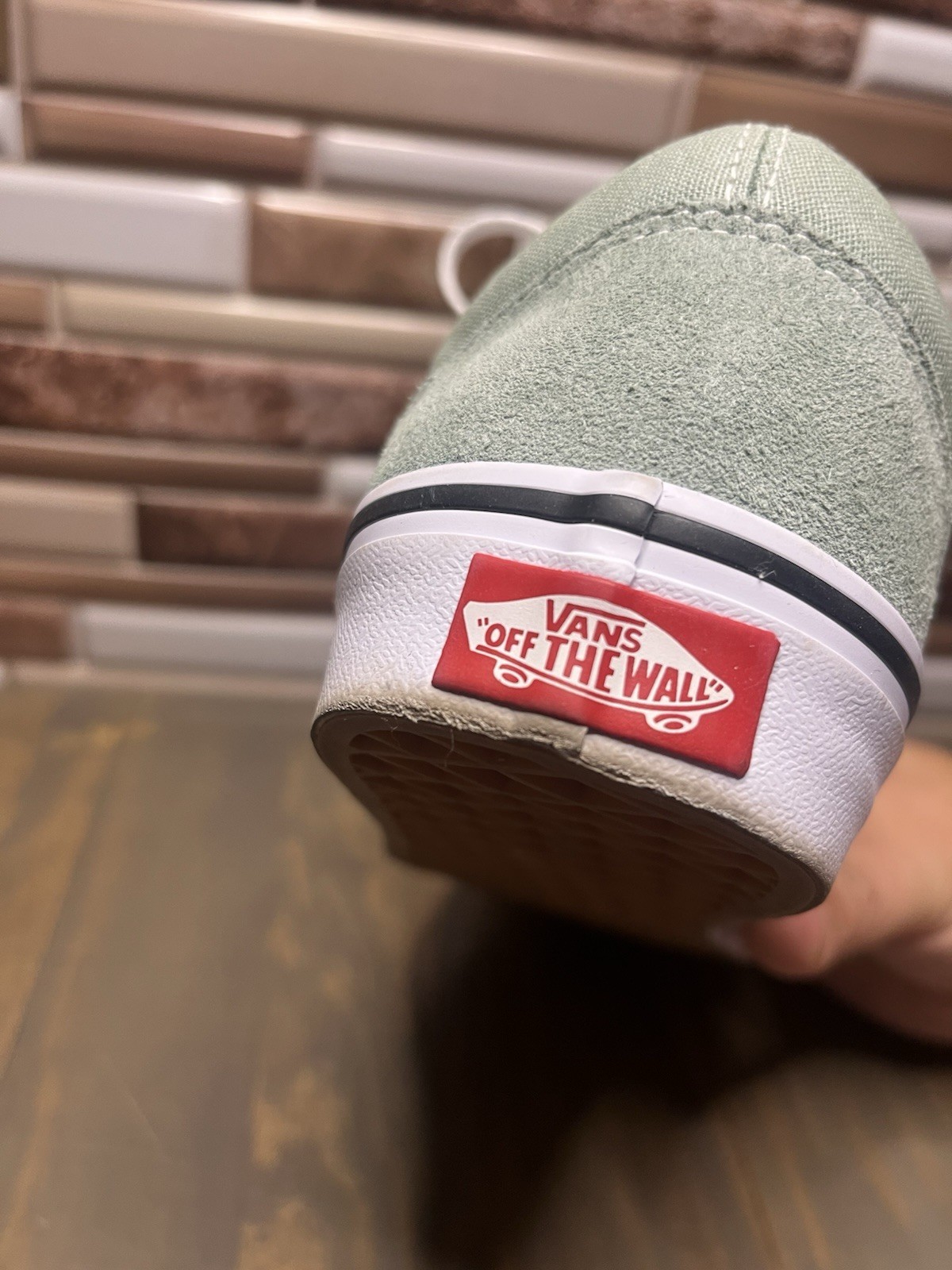 VANS Old Skool Shoe Size 9 Women Size 7.5 Men Mint Green Low Top Gently Used