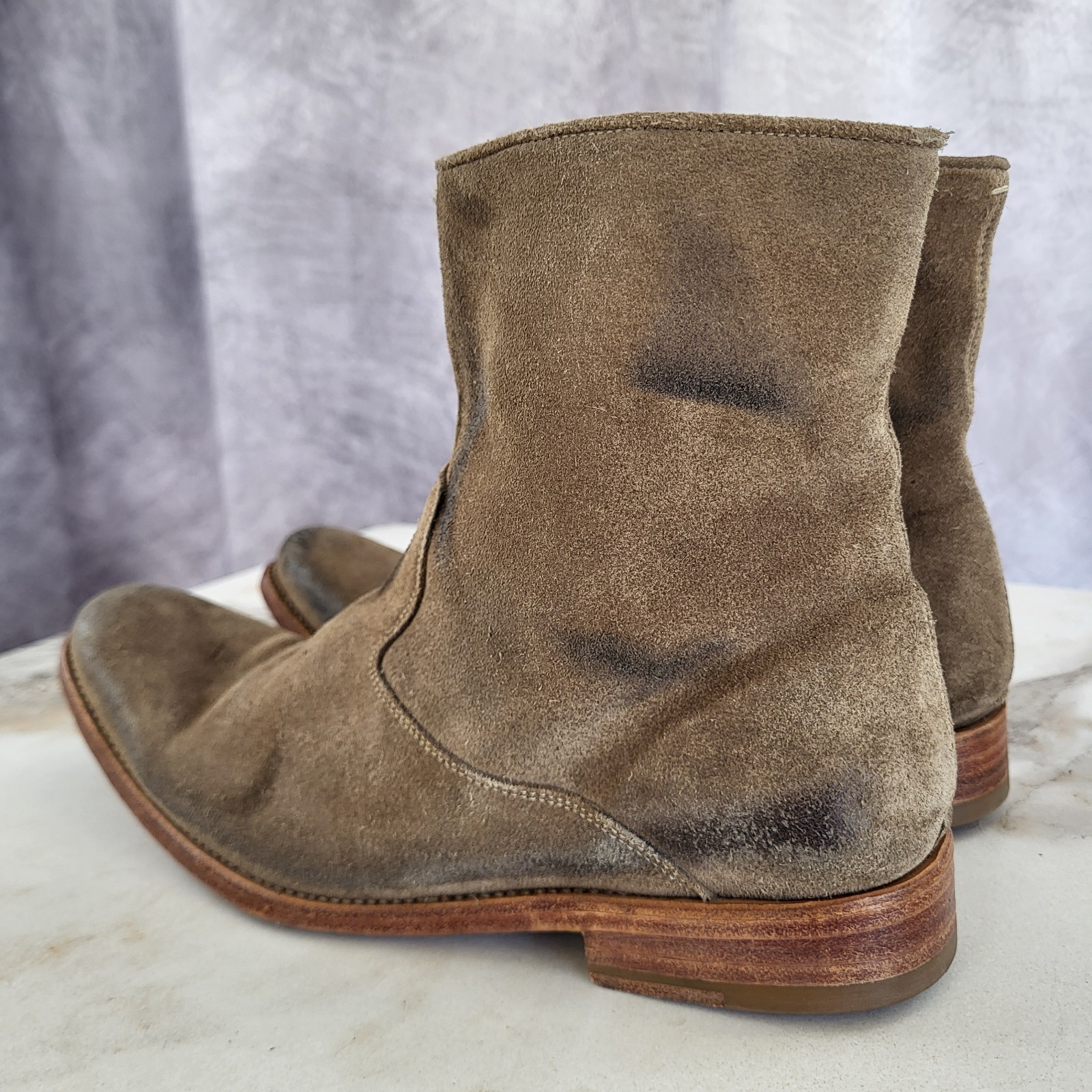 N.D.C Tusitania Hand Made Suede Zip Up Boots Women’s Size 39 Tan