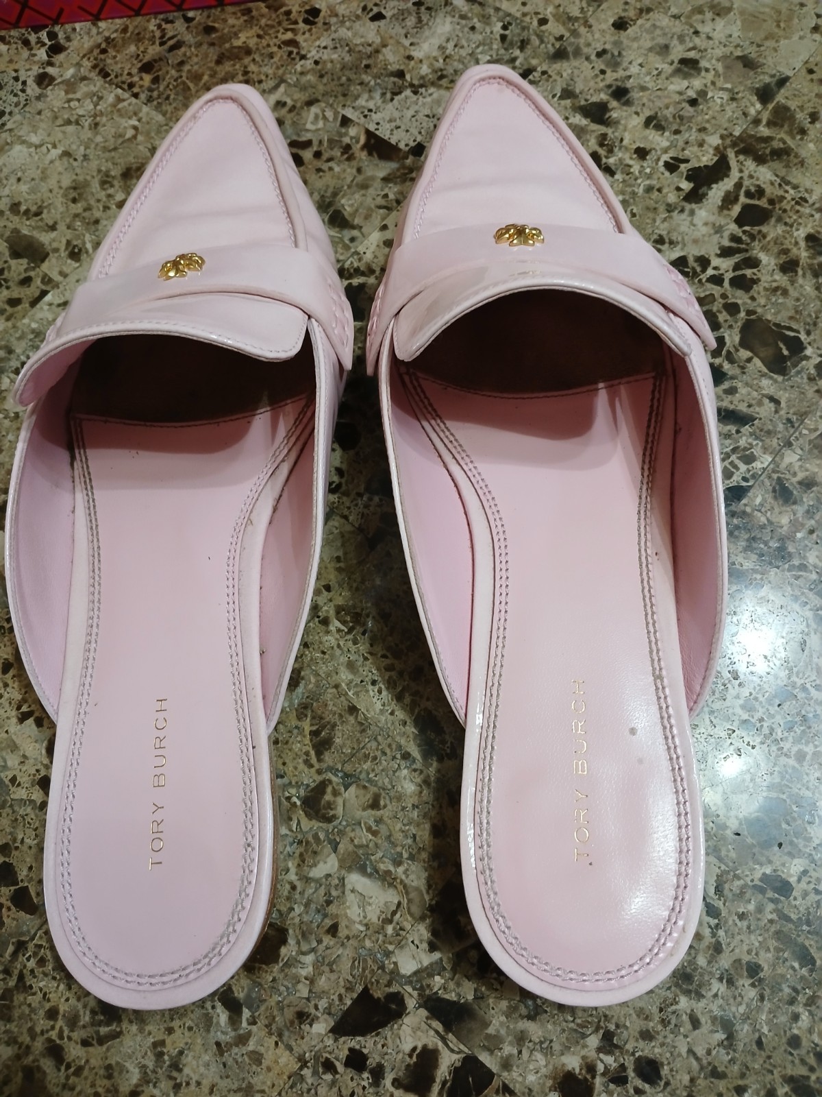 Tory Burch Pink Patent Leather Pointed Toe Loafer Flats Slip-On Women’s 8