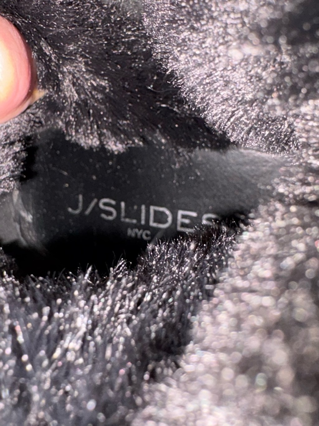J/Slides Wells boots – faux fur botties in black. Size 7.5
