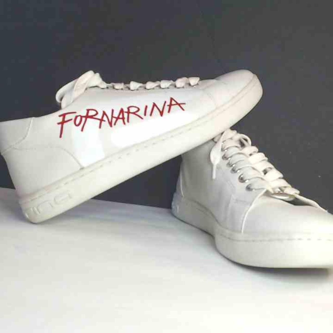 Vintage Fornarina White Leather Sneaker Y2K Style Chunky Italian Streetwear