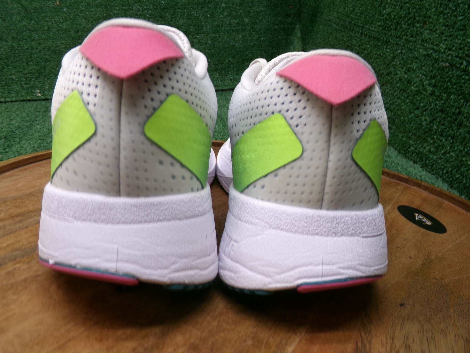 adidas Women Adizero SL W White Black Arctic Fusion Green Shoes Size 10 HQ7232