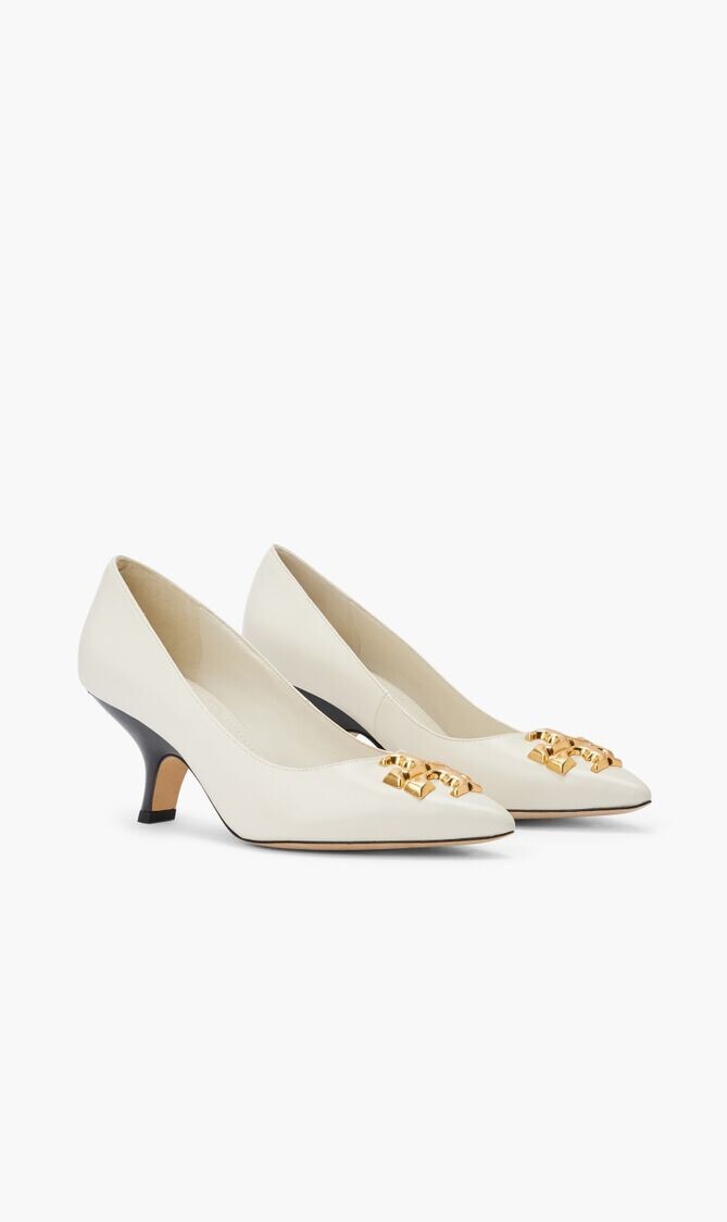 Tory Burch Eleanor Leather Slingback Kitten Heels Pumps Sz 9 $348