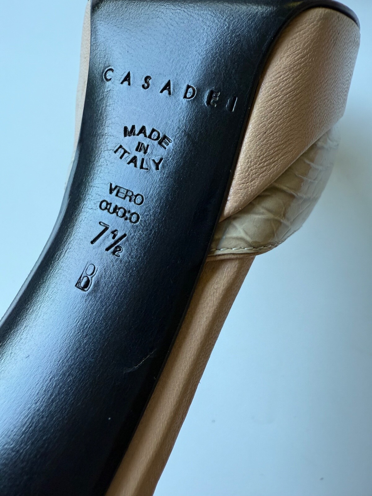 CASADEI Platform Ankle Strap High Heels Sz 7.5