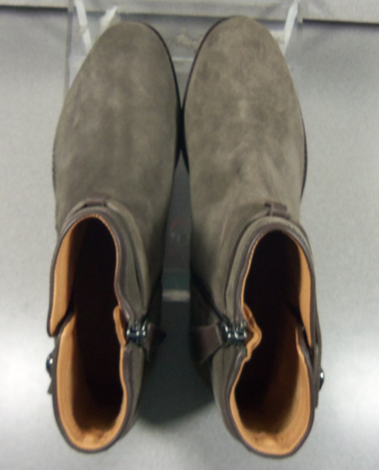 7852822 DARBY LMSBT50 WOMEN SIZE 7 BROWNISH GRAY SUEDE BOOTS JOHNSTON & MURPHY