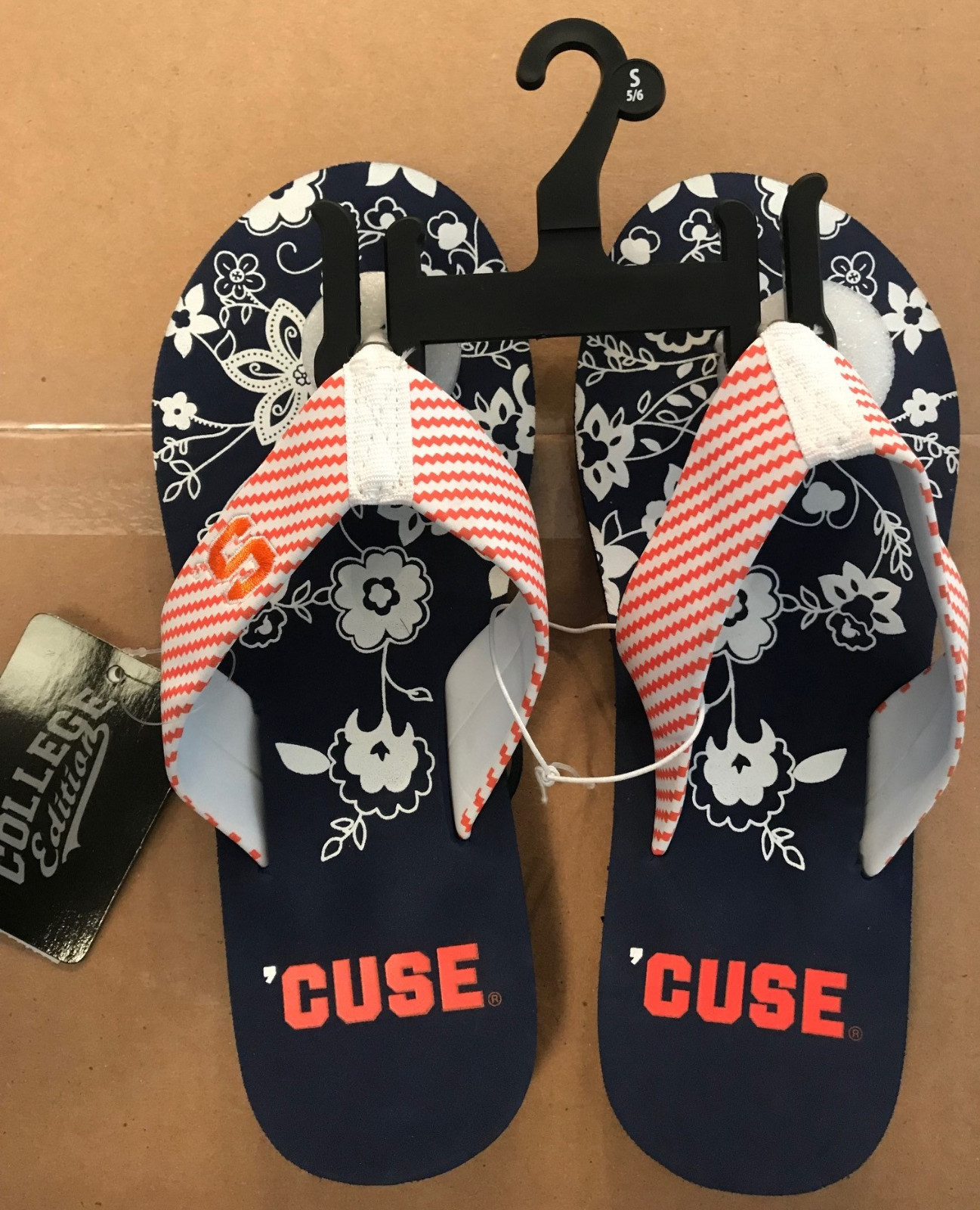 Syracuse University College Edition – Women’s Flip Flop Thong Sandals – Stripes