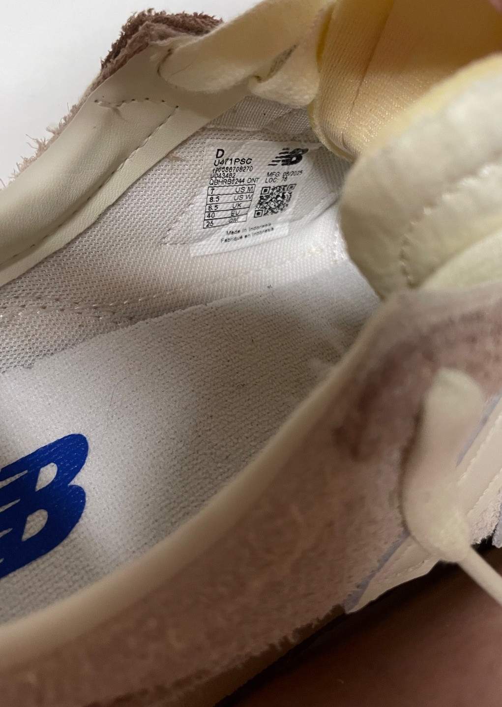 New Balance 471 sneakers beige brown suede cream white 8.5 7