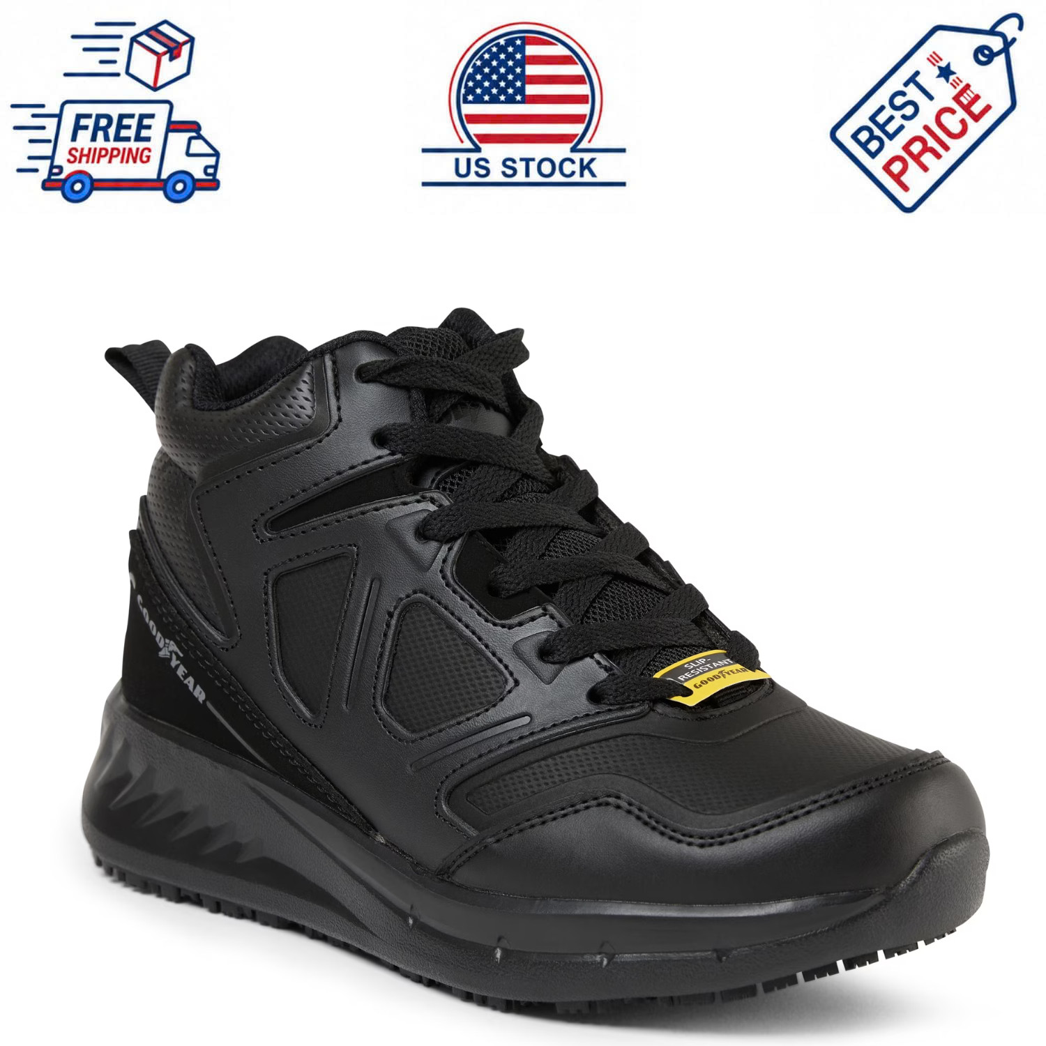 Goodyear Women’s Pacer Slip-Resistant Work Shoes Lightweight Comfort Fit