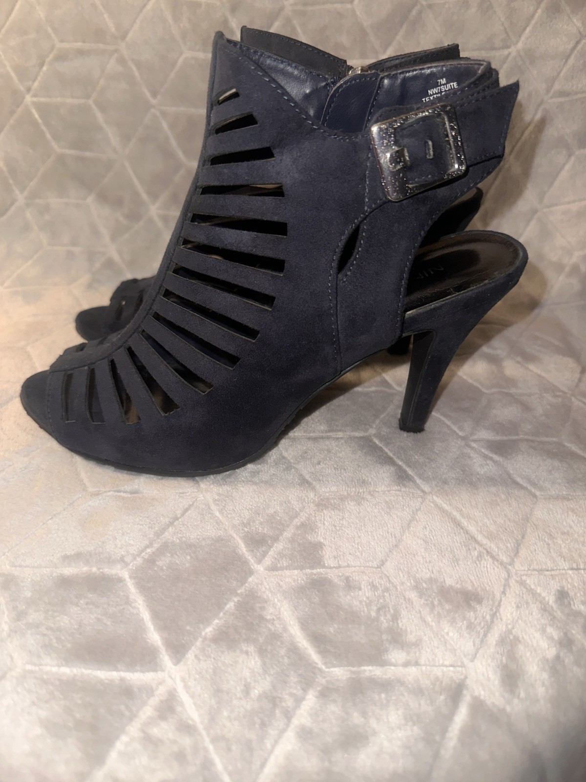 Womens Navy Heel Collection (Lot of 3) Multiple Brands Sizes 7, 7.5, & 8