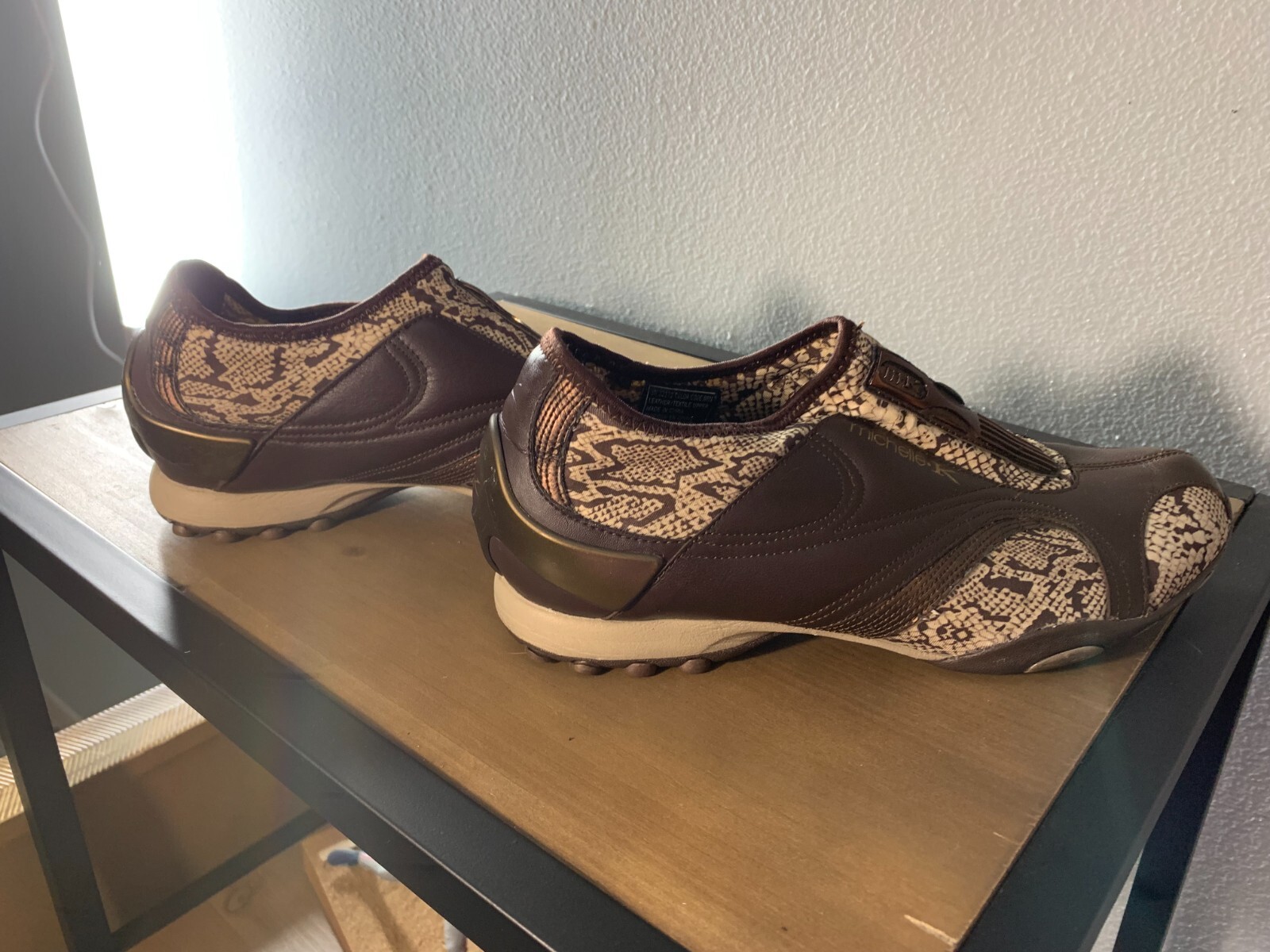 michelle K women’s brown slip on shoes, sz 8, great condition