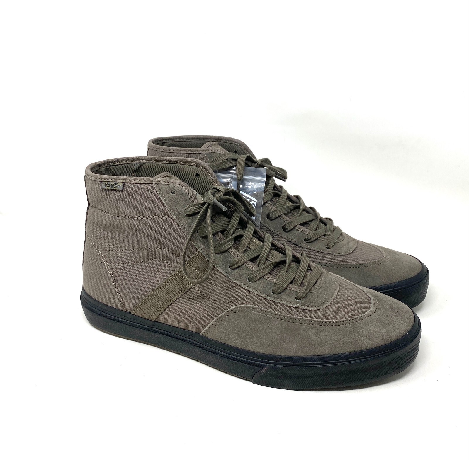 VANS Crockett High Skate Brown Green Suede Shoes Women Size Sneakers VN0A5JIG85C