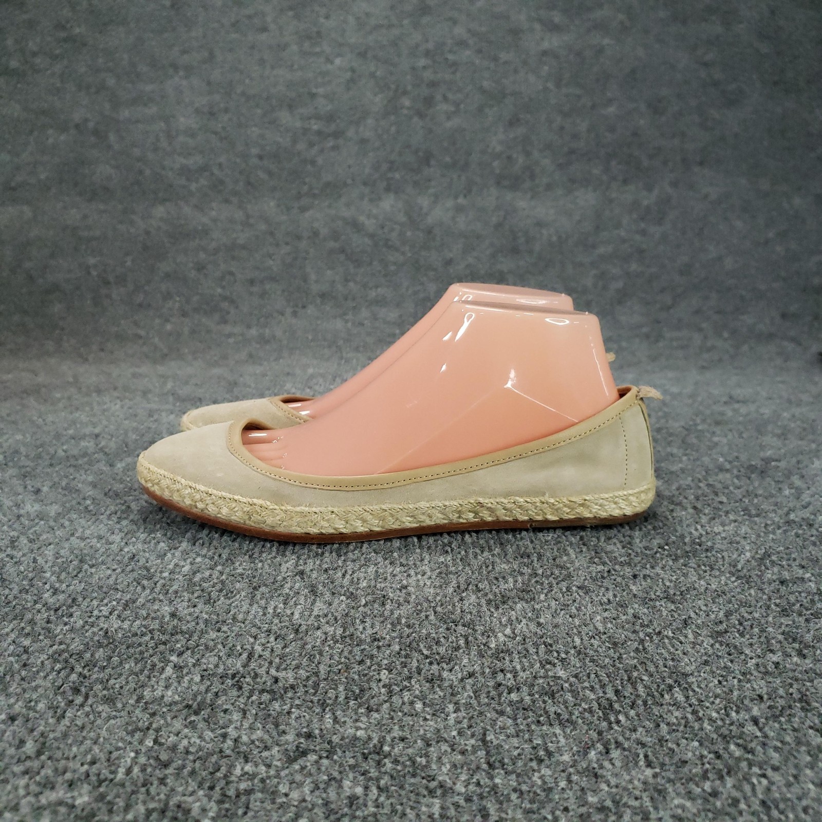 N.d.c. Shoes Womens Size 38 Beige Espadrille Flats Slip On Made By Hand Suede