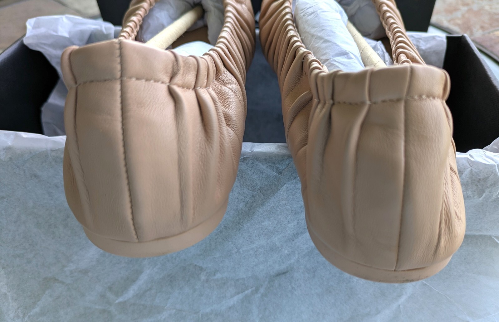 Coach Eleanor Ballet Flats – nude pink – Size 8B – Women’s Leather Flats Shoes