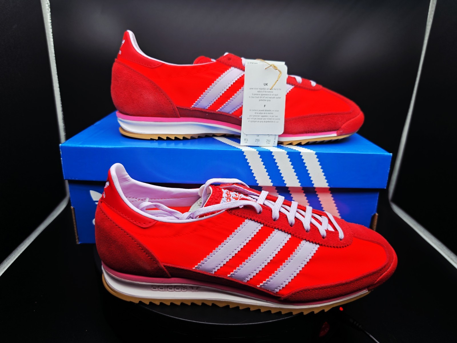 adidas Originals SL72 OG W Sneaker Solar Red/White Low Top Lace-Up US 8.5 Women